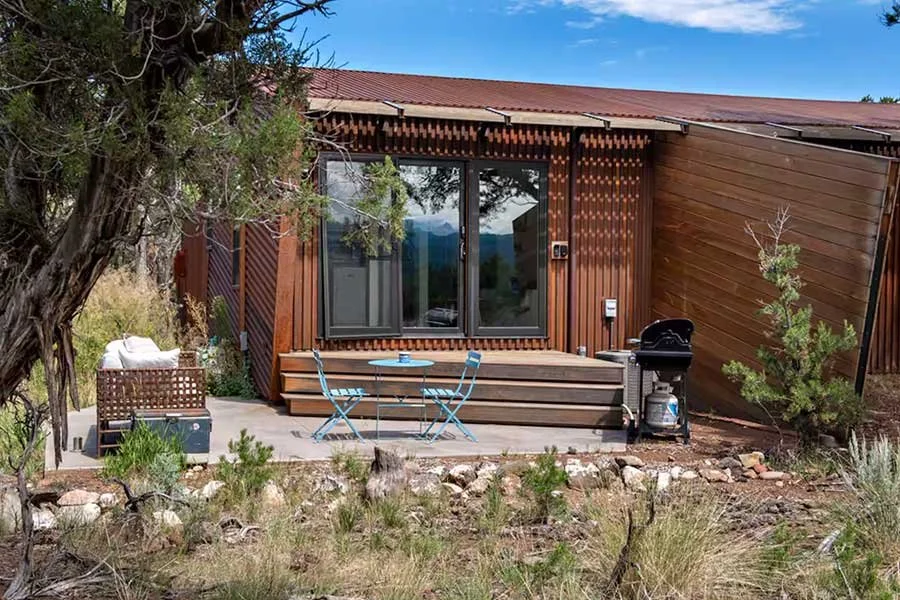 Luxury mountain vacation home above Carbondale, Colorado, surrounded by mountain scenery