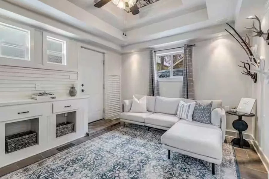 Stylish living space in a luxury suite at High West Spa House