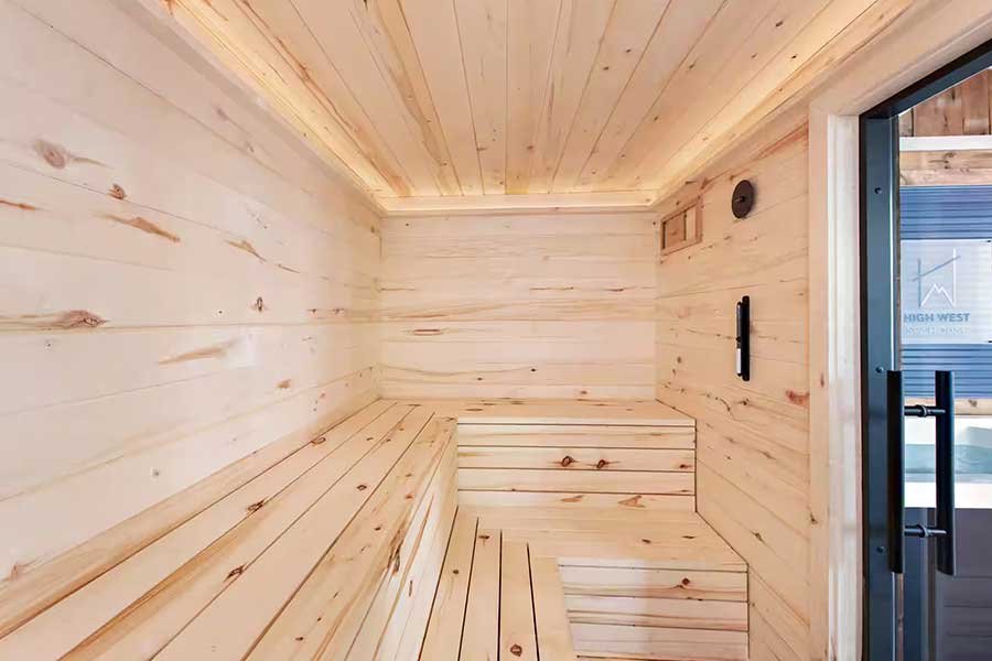 Finnish sauna at High West Spa House in Glenwood Springs, Colorado