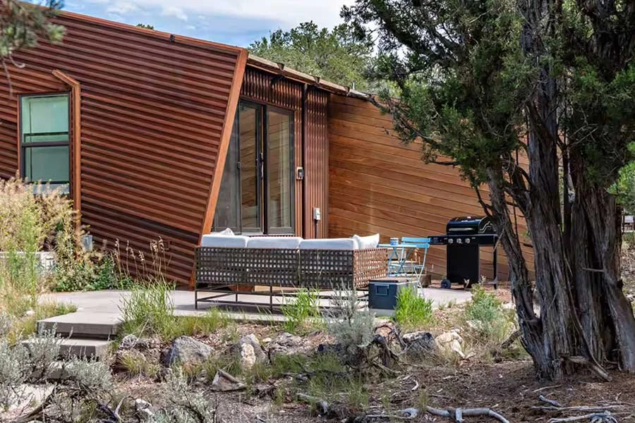 Luxury mountain vacation home above Carbondale, Colorado, surrounded by mountain scenery