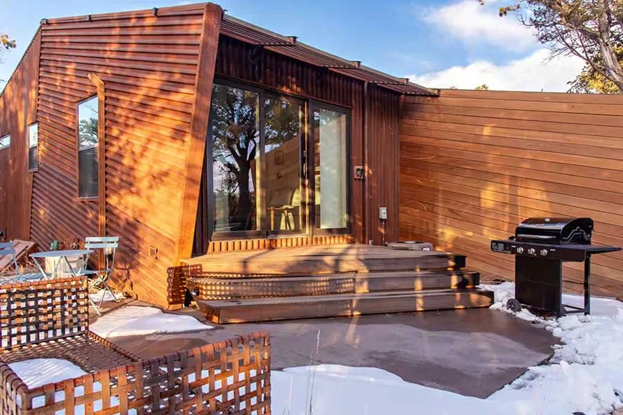 Luxury mountain vacation home above Carbondale, Colorado, surrounded by mountain scenery