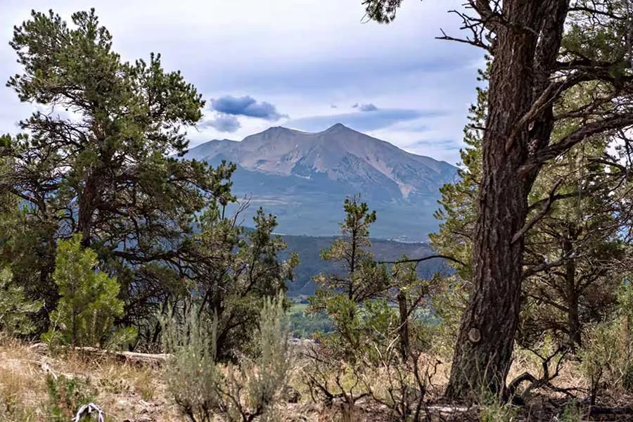 Panoramic Mount Sopris views from High West House in Carbondale, Colorado