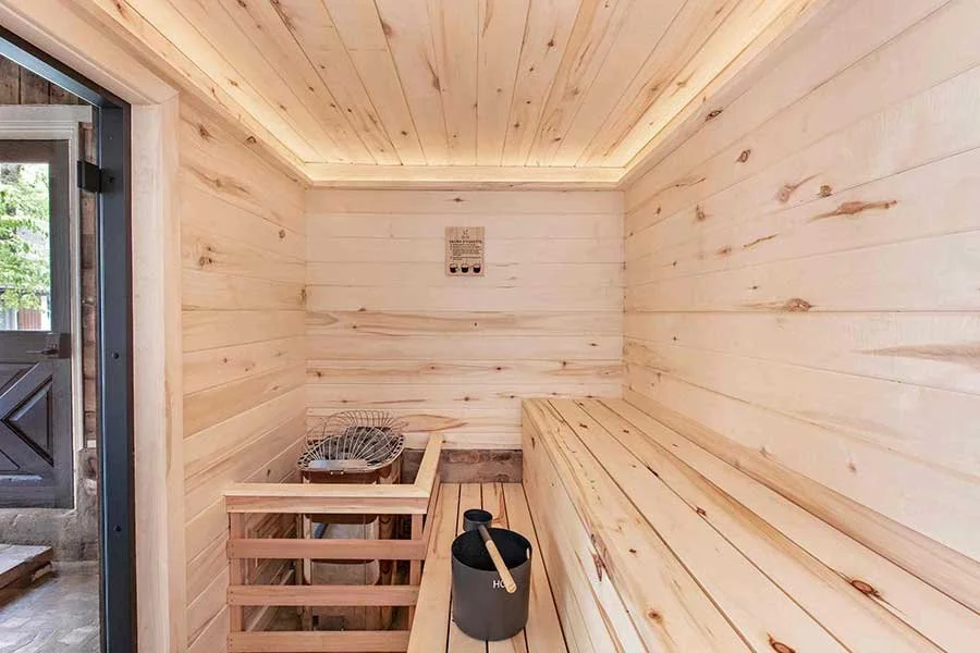 Finnish sauna at High West Spa House in Glenwood Springs, Colorado