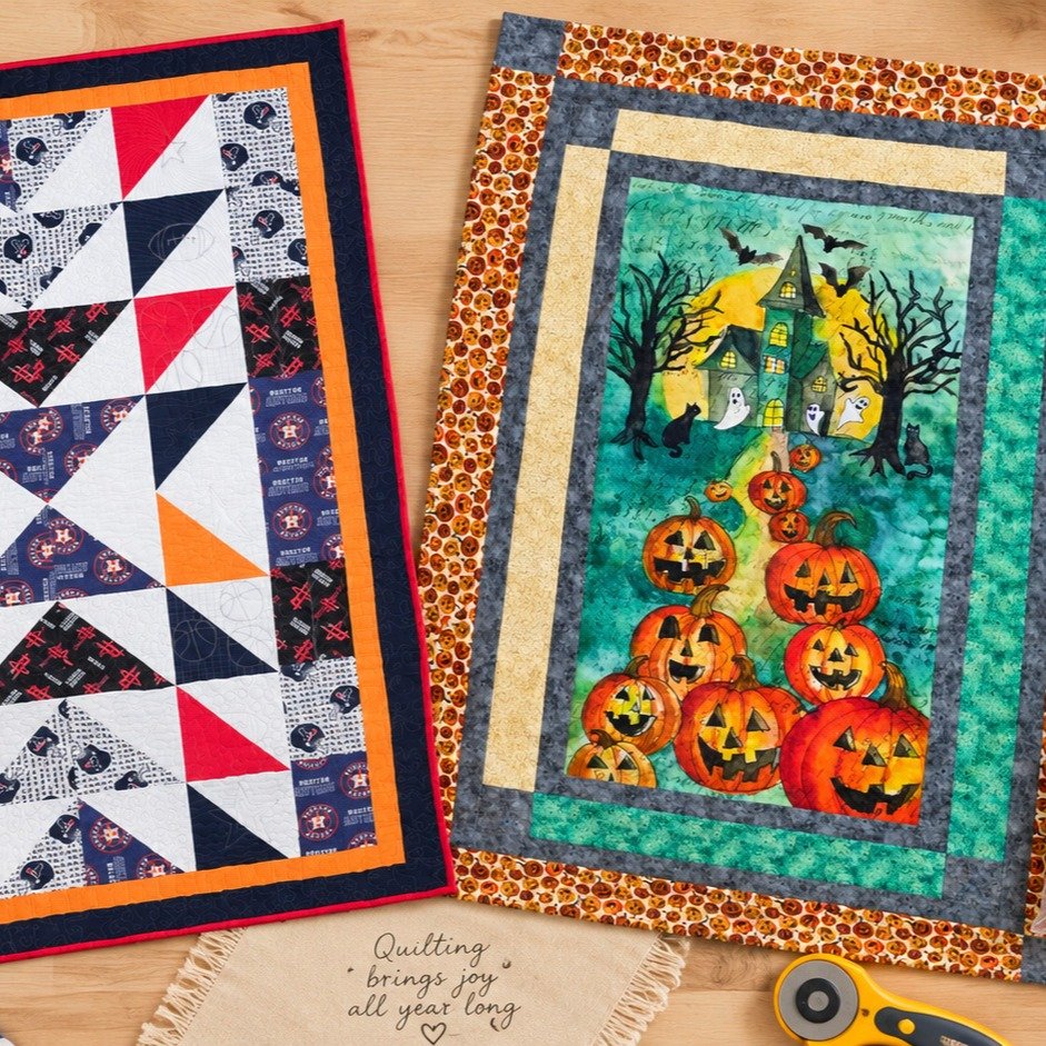 This week was VERY quilty. 😂

I sold my first Jack-o&rsquo;-Lantern Lane quilt kit, finally finished Mark&rsquo;s birthday quilt only nine months late, learned a few lessons about directional fabric and binding, and managed to mess up the timing on 