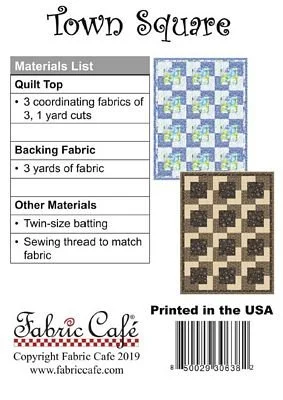 Town Square Pattern by Fabric Cafe fabric requirements