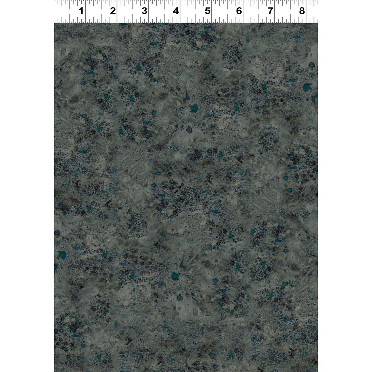 Emerald Hollow Marble grey quilting cotton with measurements by clothworks
