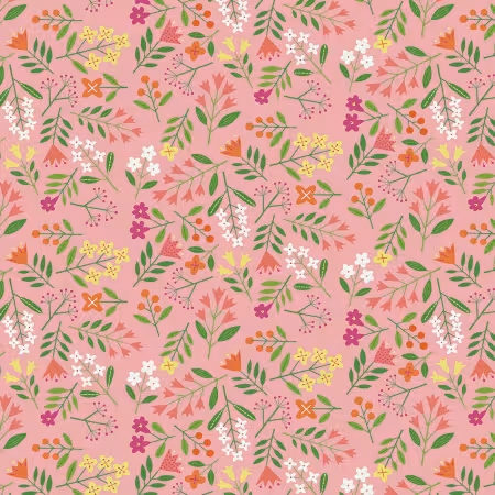 Blooming Color Lucy Light Pink by Wolff Paper for Benartex