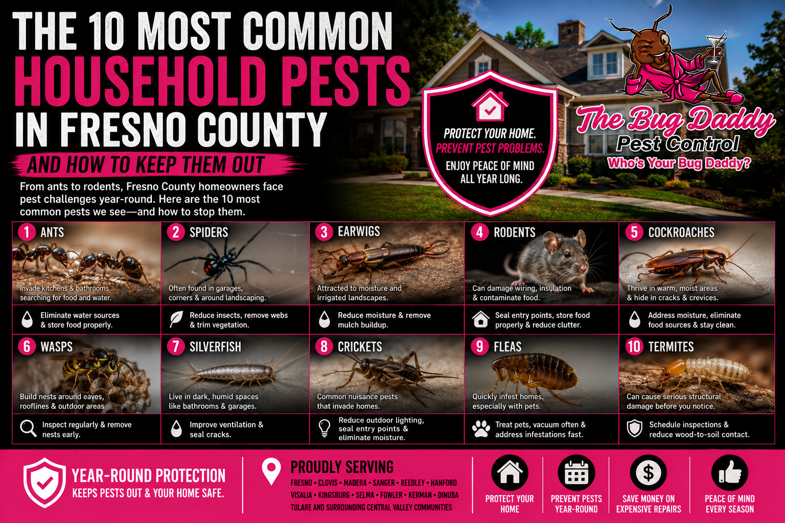 The 10 Most Common Household Pests In Fresno County (And How To Keep Them Out)