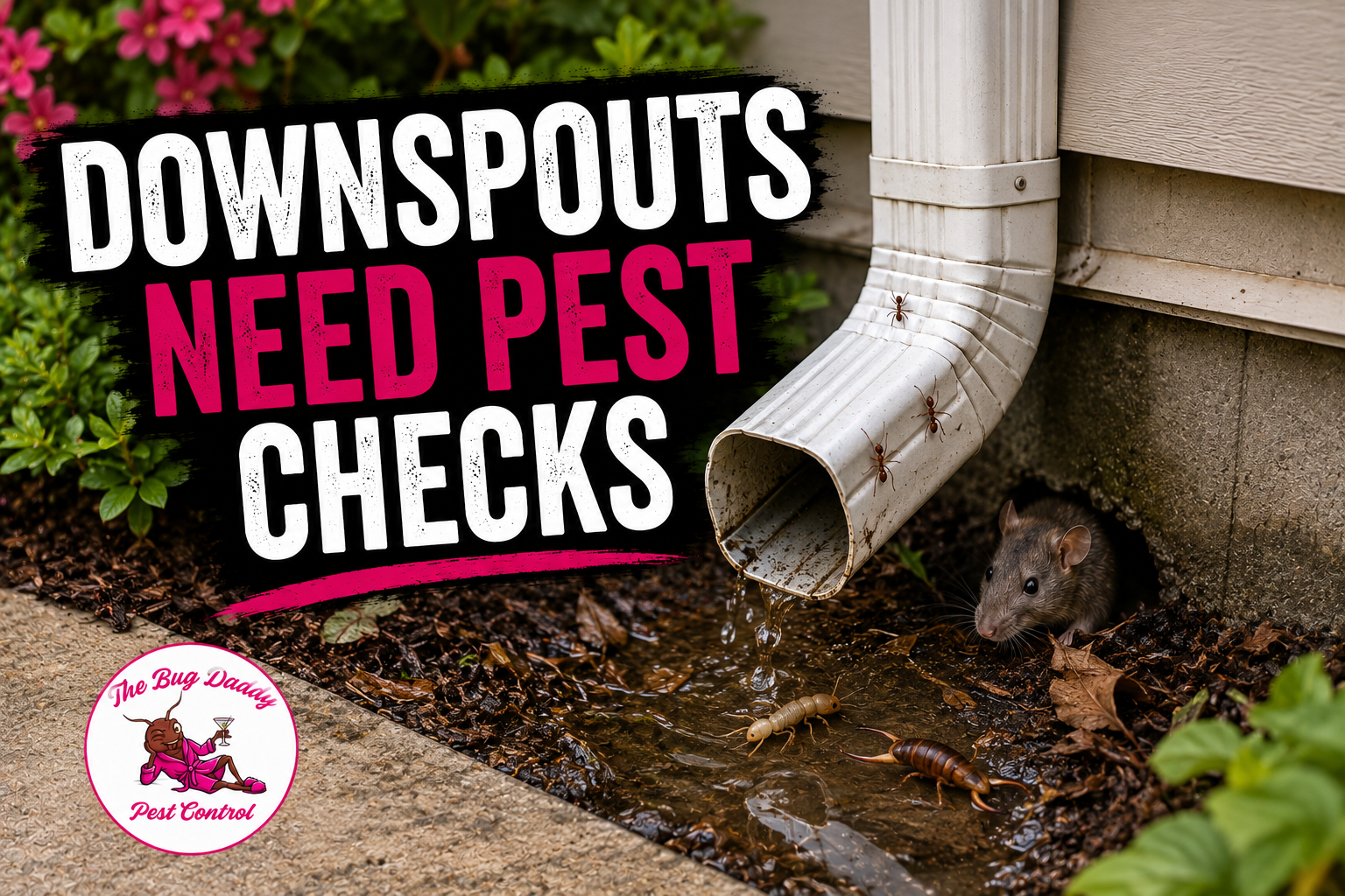 Downspouts Need Pest Checks