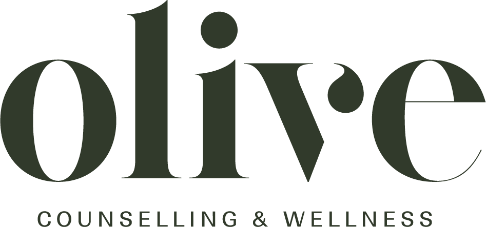 The word 'olive' with the subtitle 'Counselling & Wellness' underneath