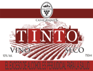 Etiqueta: Vino Tinto Casa Grajales