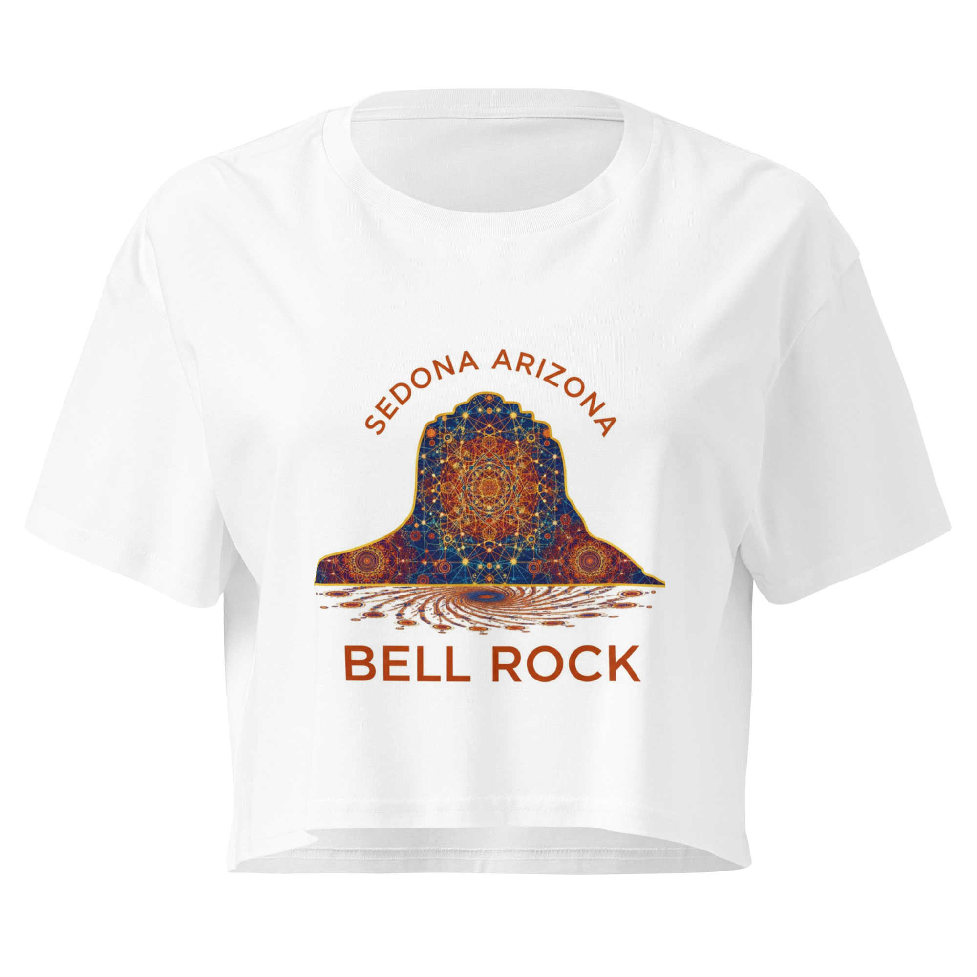Sedona Bell Rock White Women’s crop top