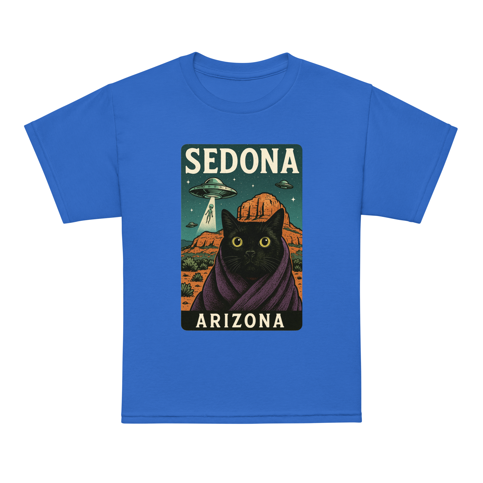 Sedona AZ UFO Cat Youth t-shirt
