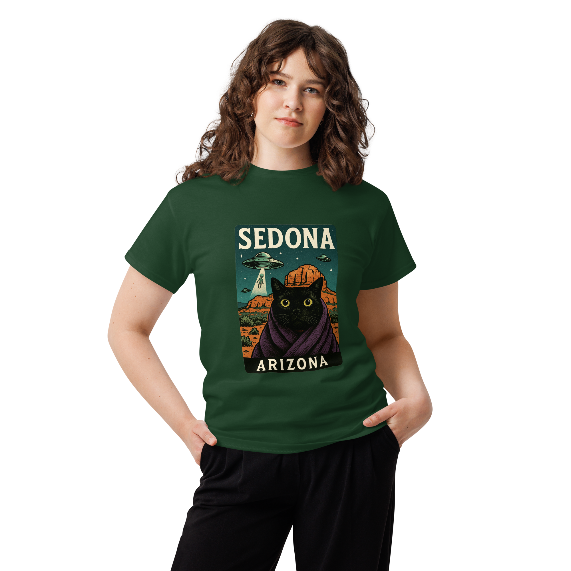 unisex-classic-tee-forest-green-front-6ab4db4522ad8.png