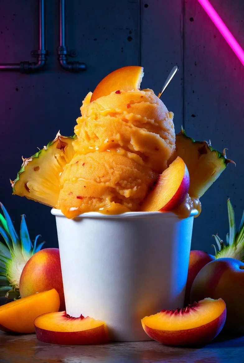 Mango Peach Pineapple Sorbeto
