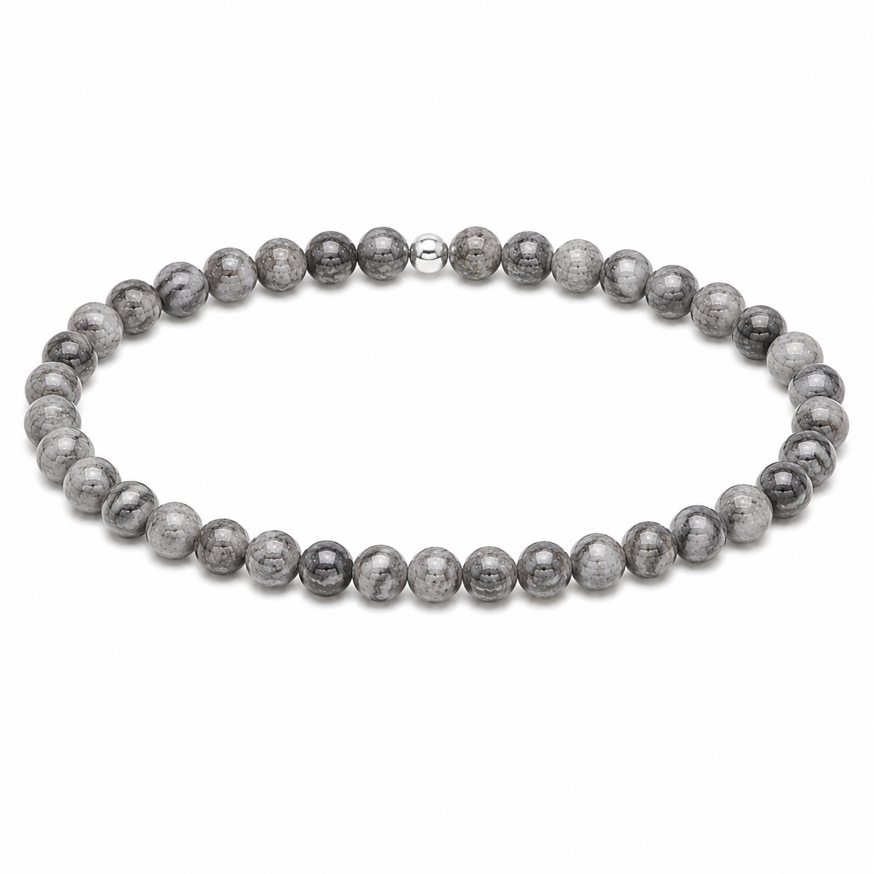 Gray Beaded Bracelet