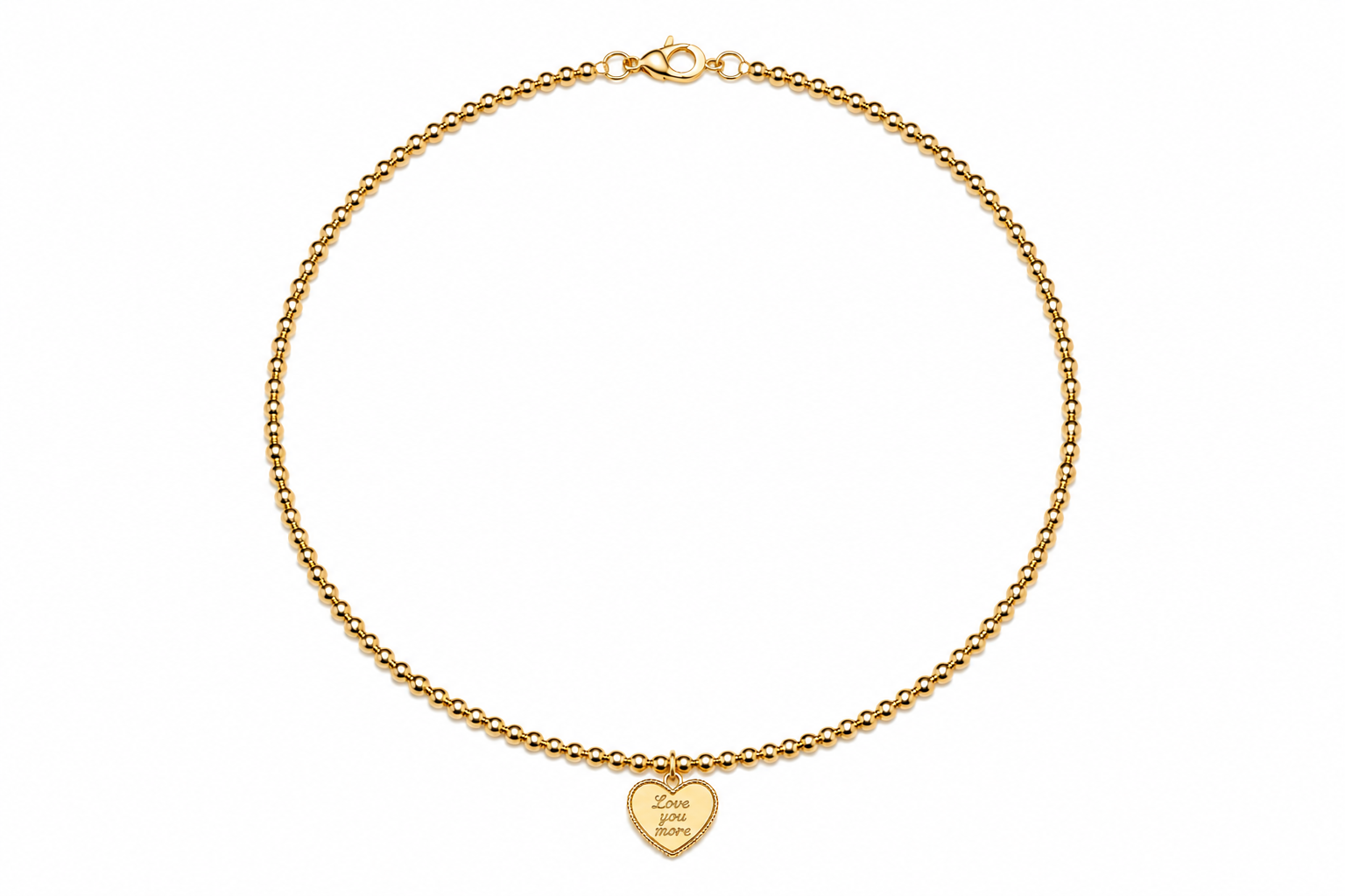14k Gold Filled Necklace with 'Love You More' Charm