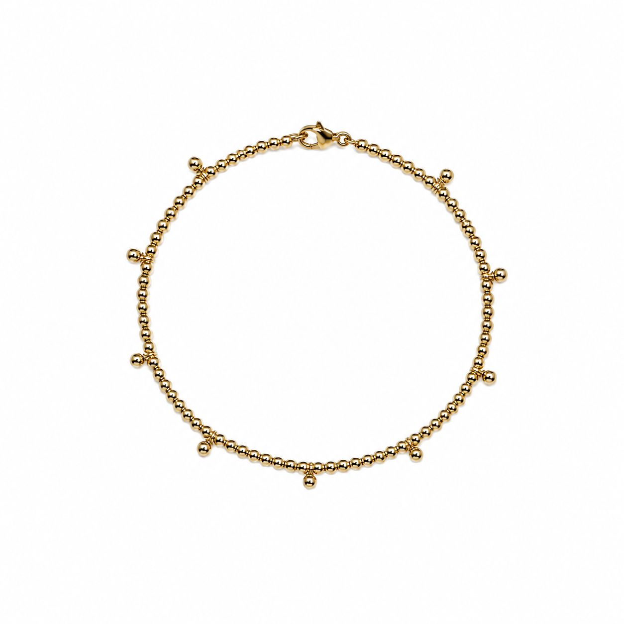 14k Gold Filled Drop Anklet - 3 mm