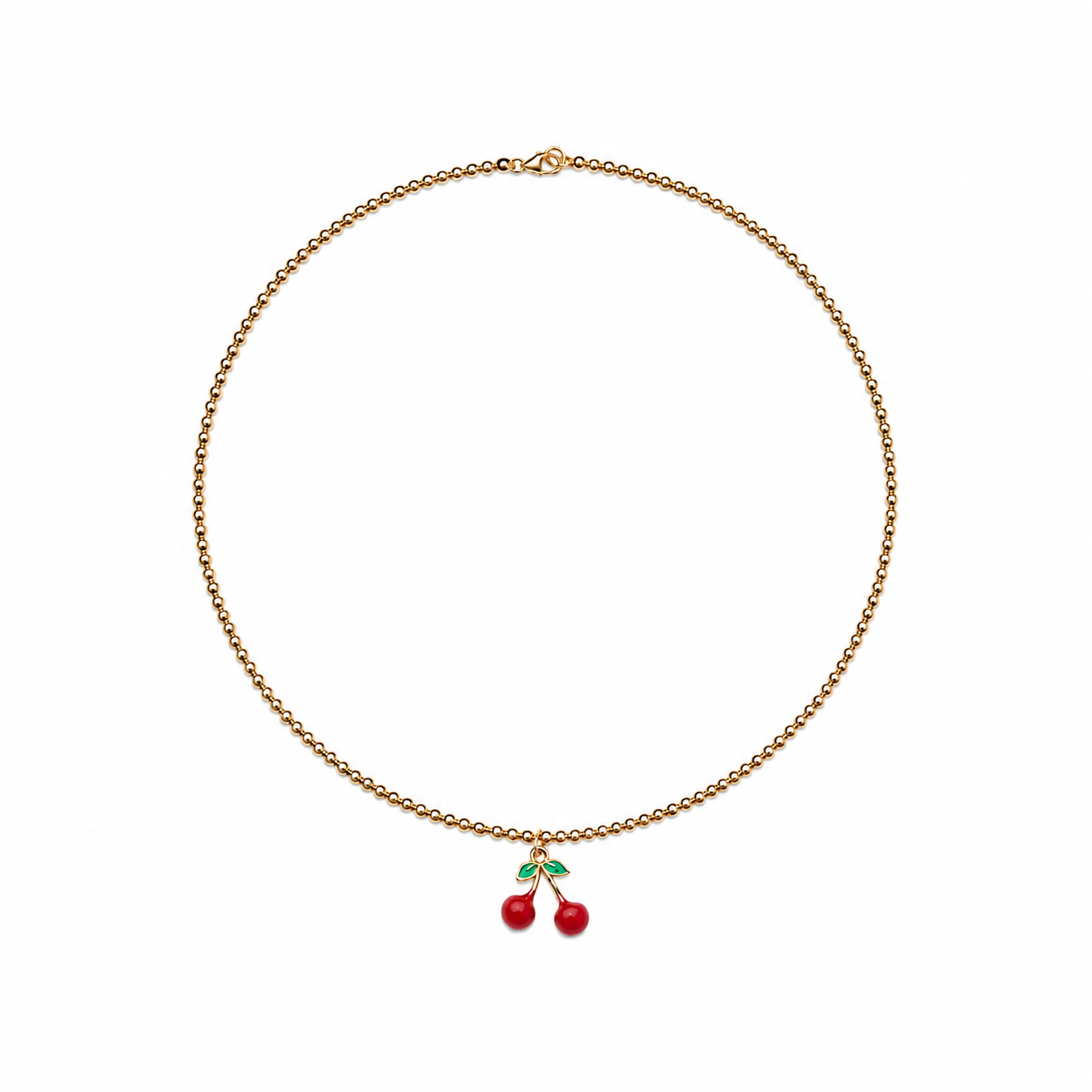 14k Gold Filled Necklace with Cherry Charm