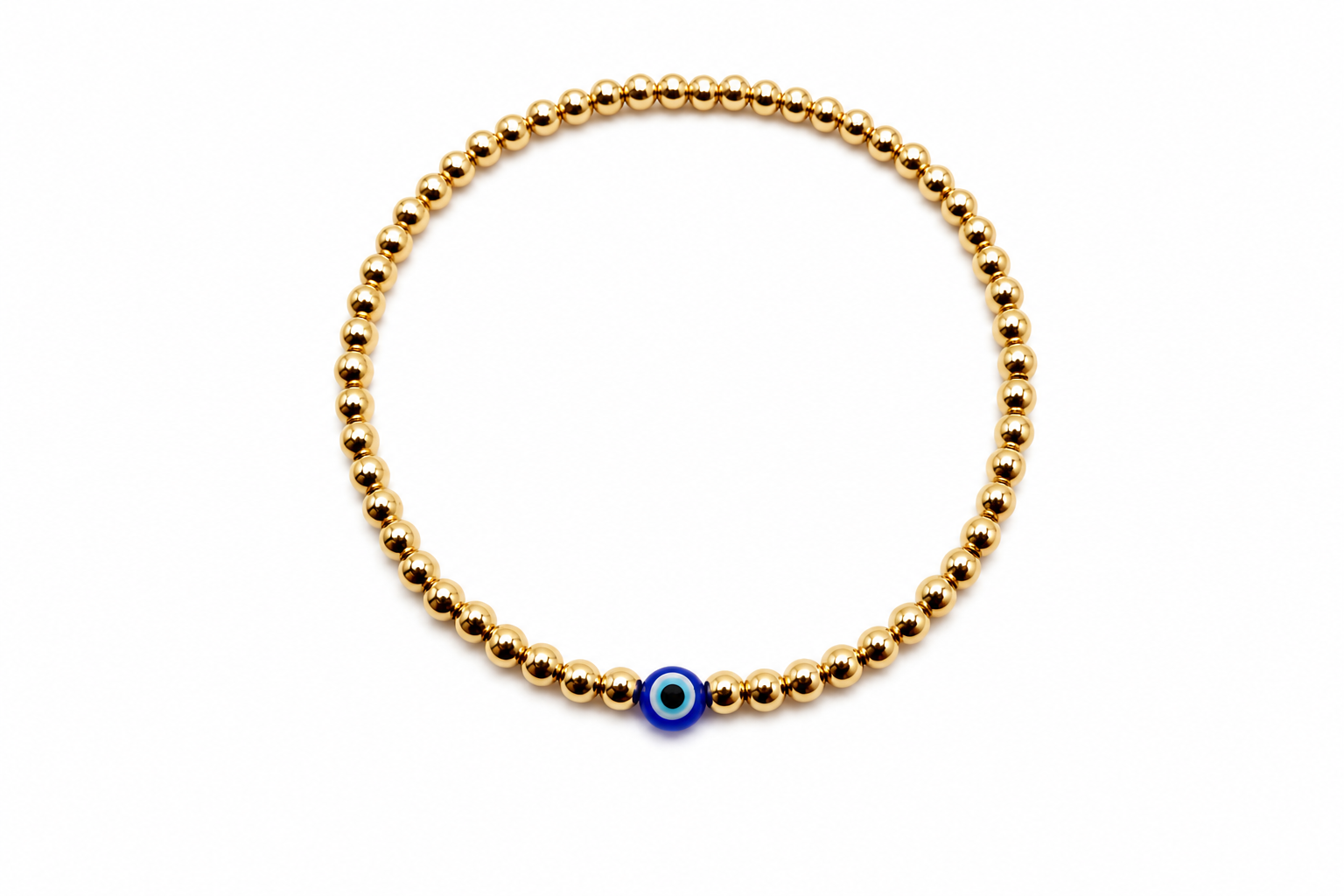 14k Gold Filled Bracelet with Evil Eye Charm