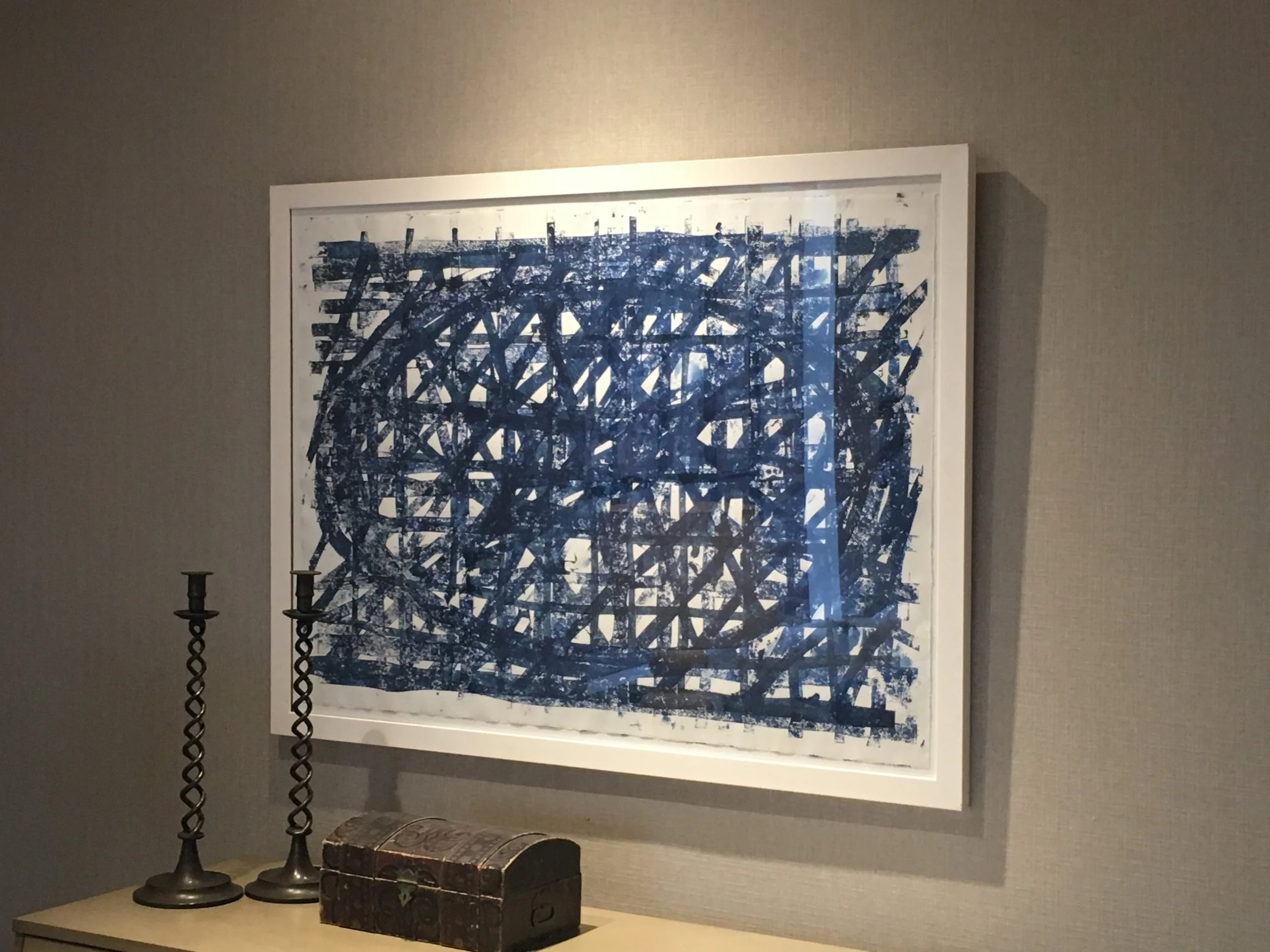 “Blue Egg” after Terry Winters