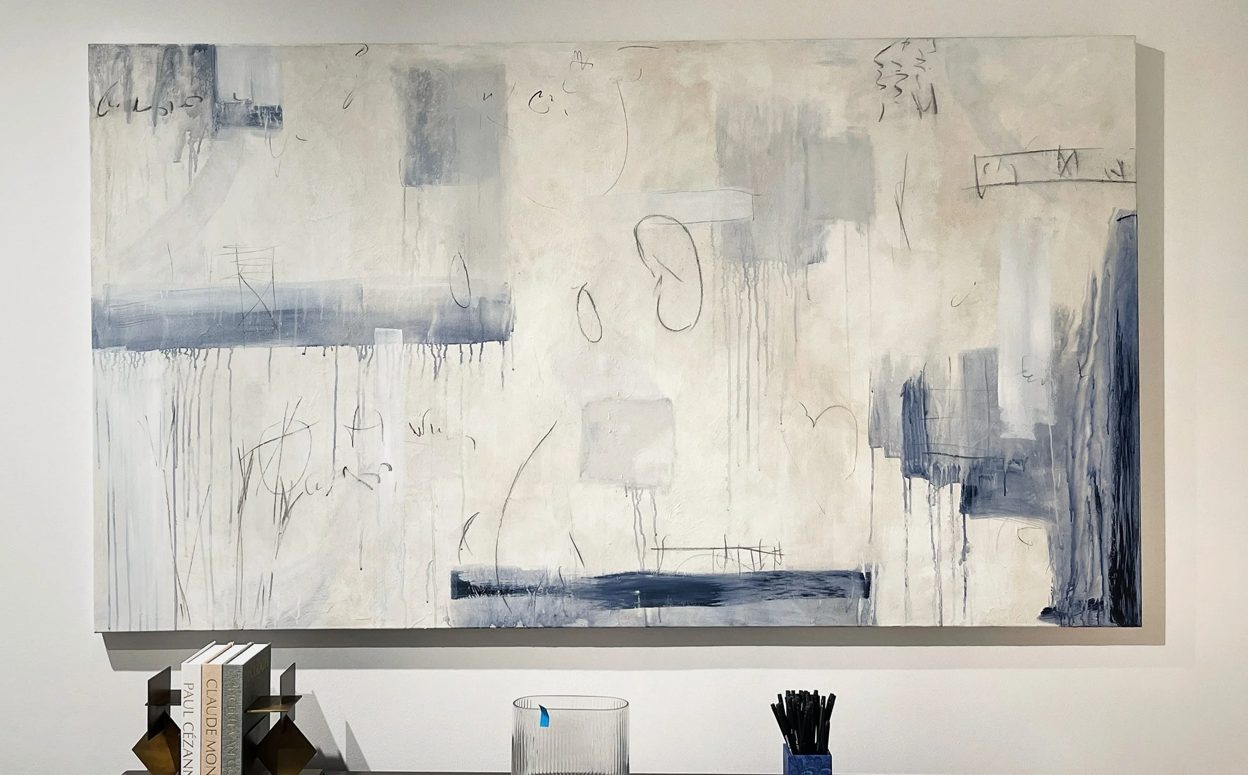 Rêver en Bleu (Dream in Blue), 78" x 44"   Sold