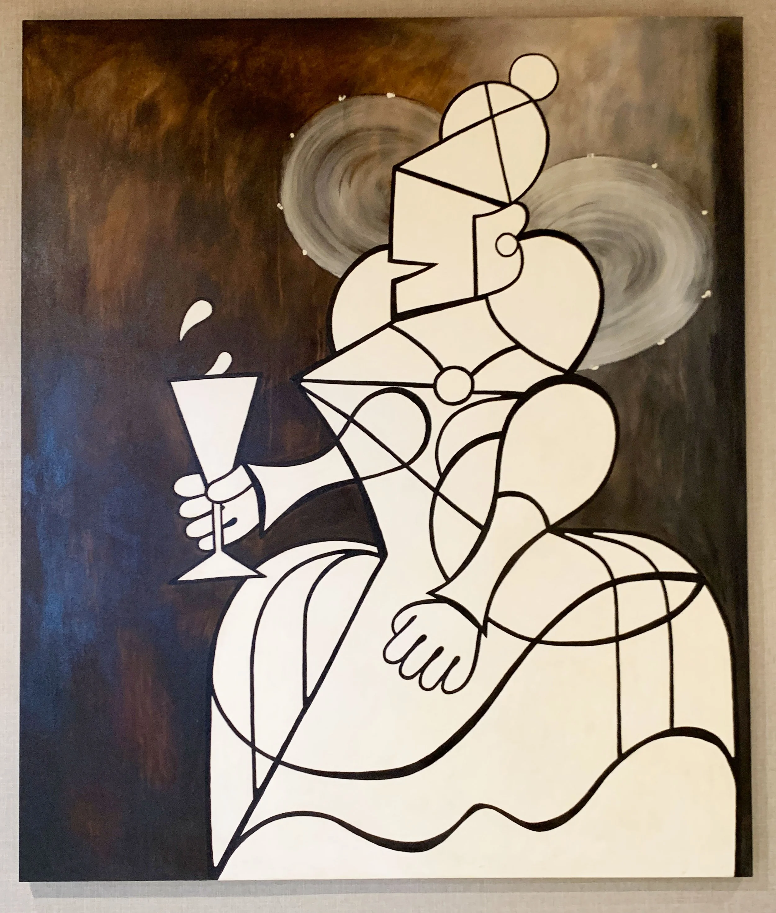 La Reine Joyeuse, (The Joyful Queen), 54"x72"  Call for pricing