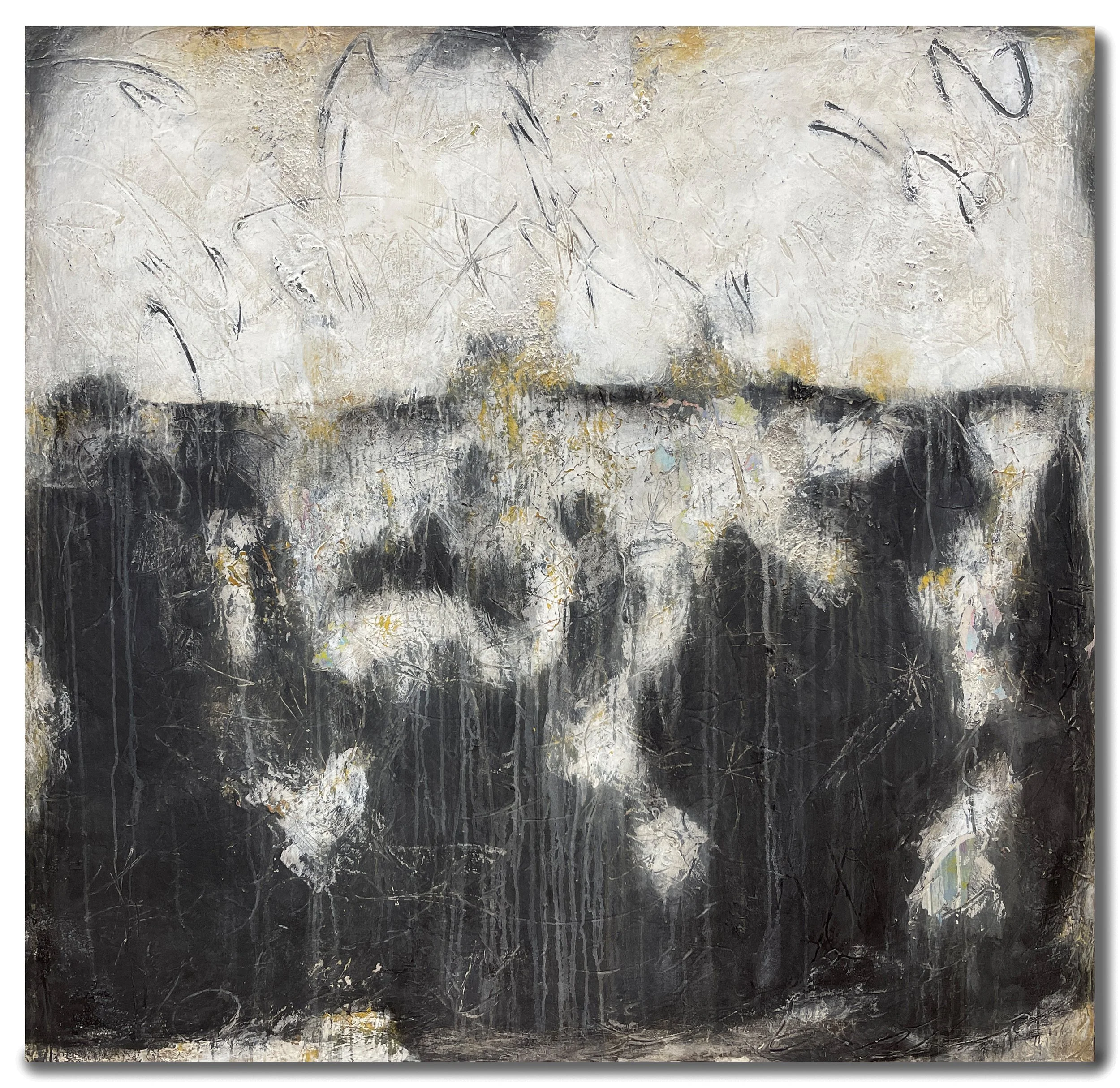 Symphonie d'ombres et de lumières 60" x 60",  Call for pricing