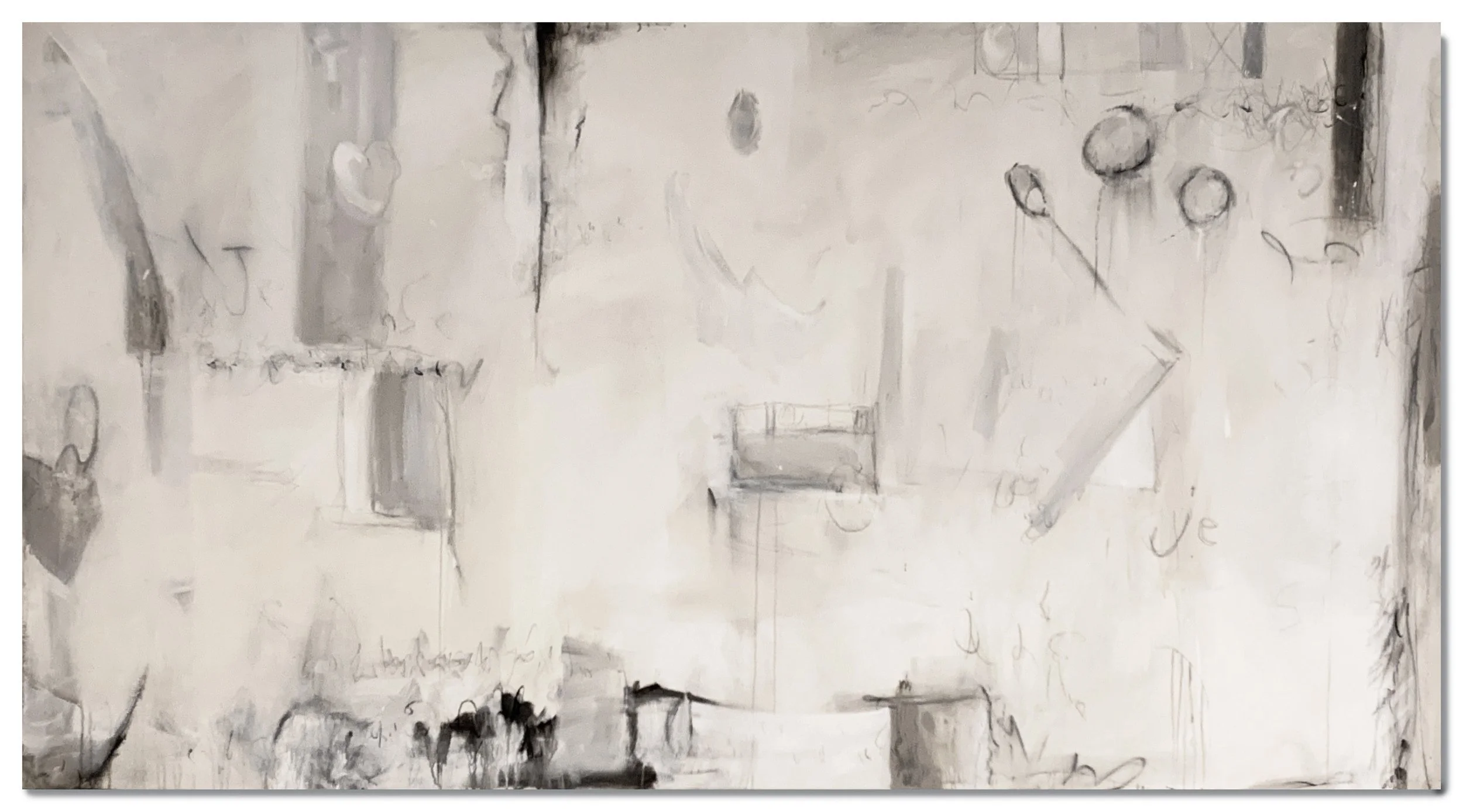 Je Pense, Donc Je Suis (I think, therefore I am), 90" x 48"   Sold