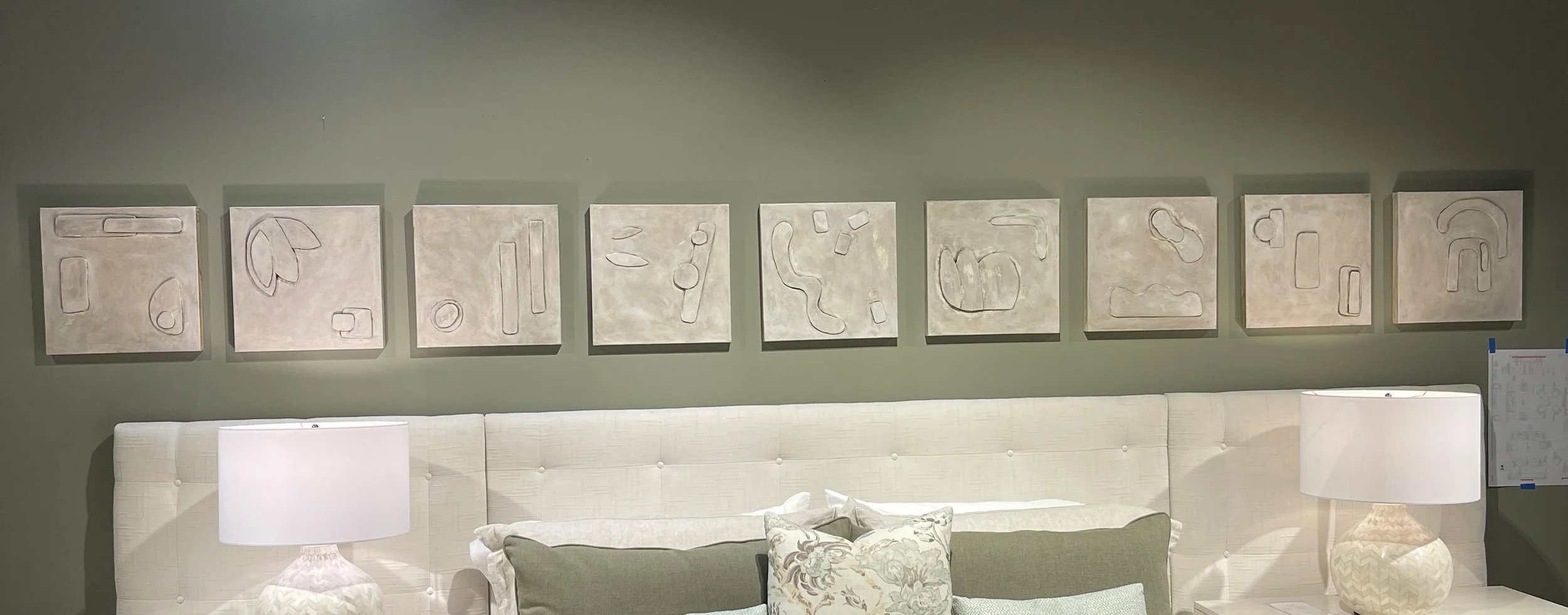 Study in Biomorphic Shapes, 9 pieces @16"Sq     $1875  