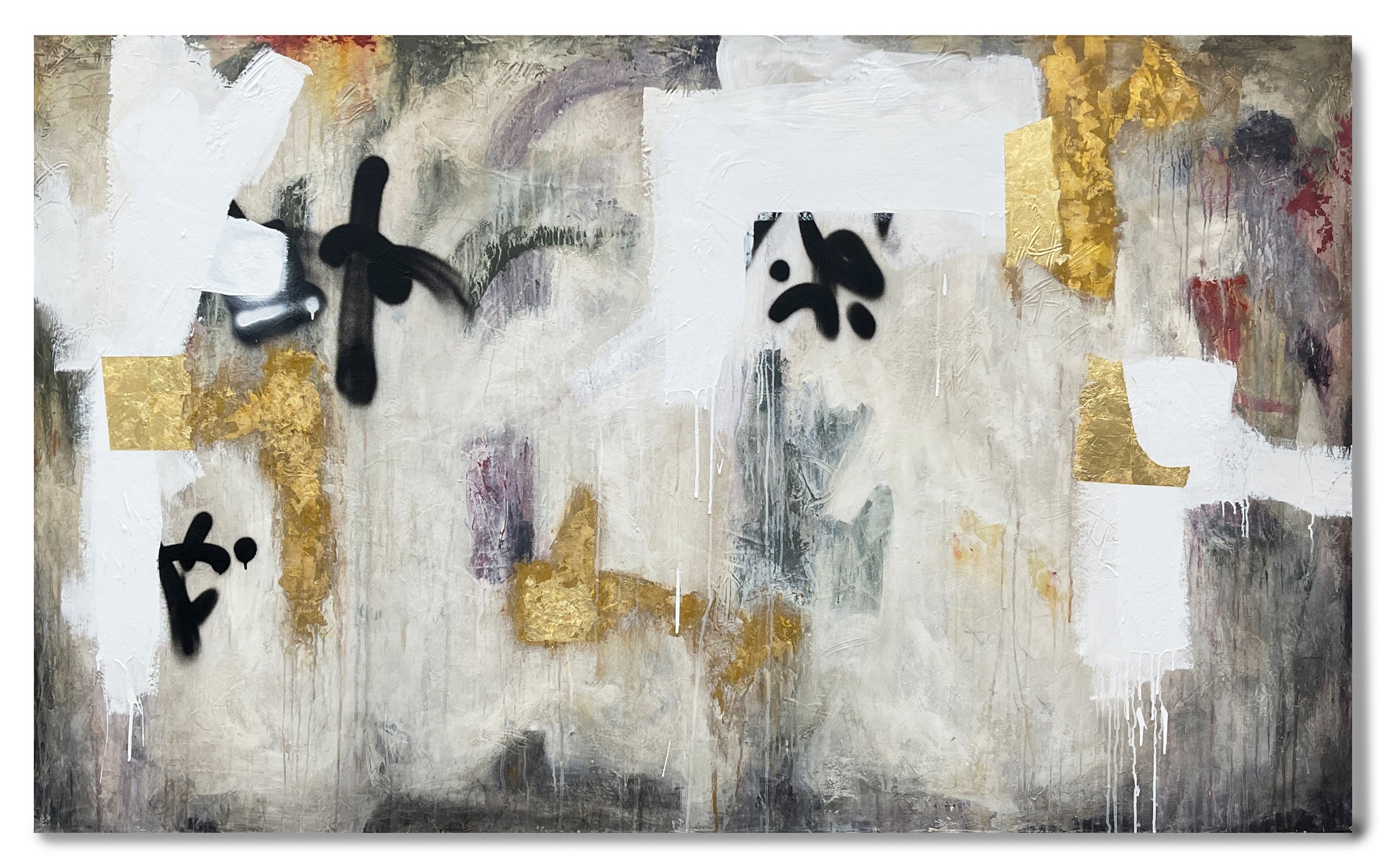 Palimpsest No. 7,  82" x 48"   