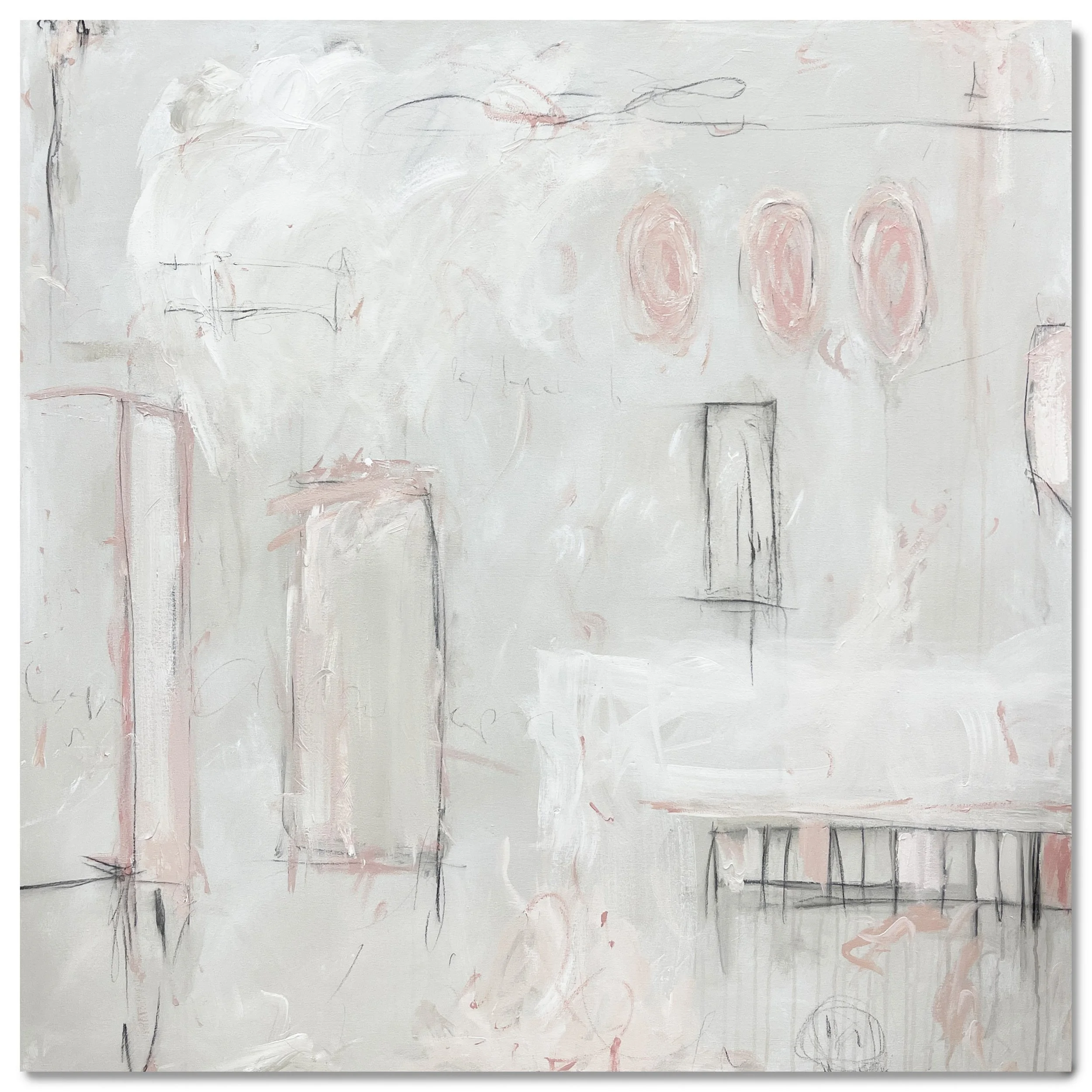 Esquisse en Blush, 52" x 52"   Sold