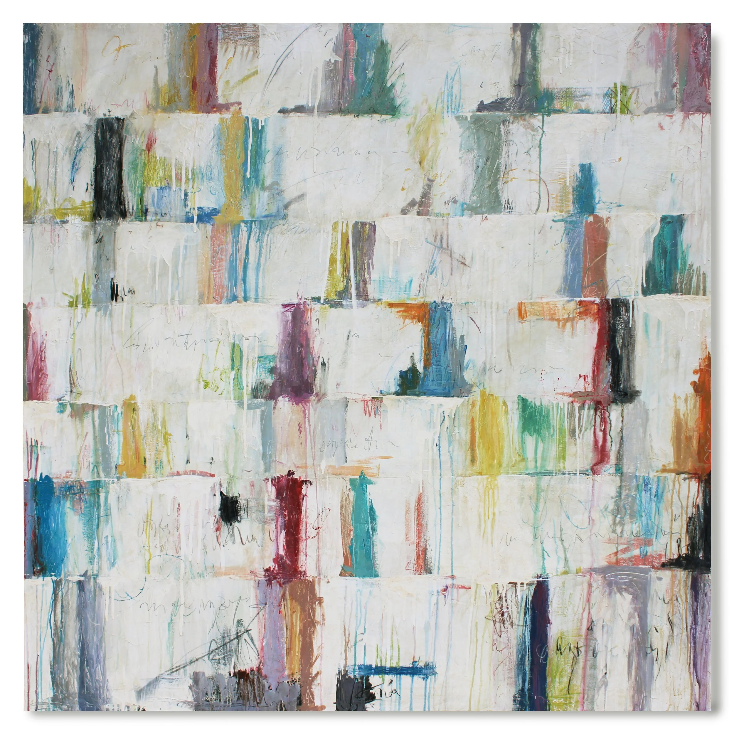 Manteau de Plusieurs Couleurs (Multicolored Coat), 60" x 60",  Sold