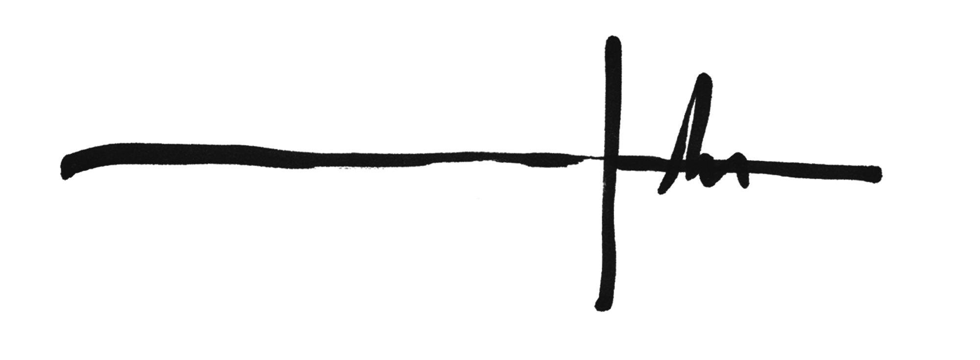 Signature-style handwritten text that reads 'The' in black on a plain background.