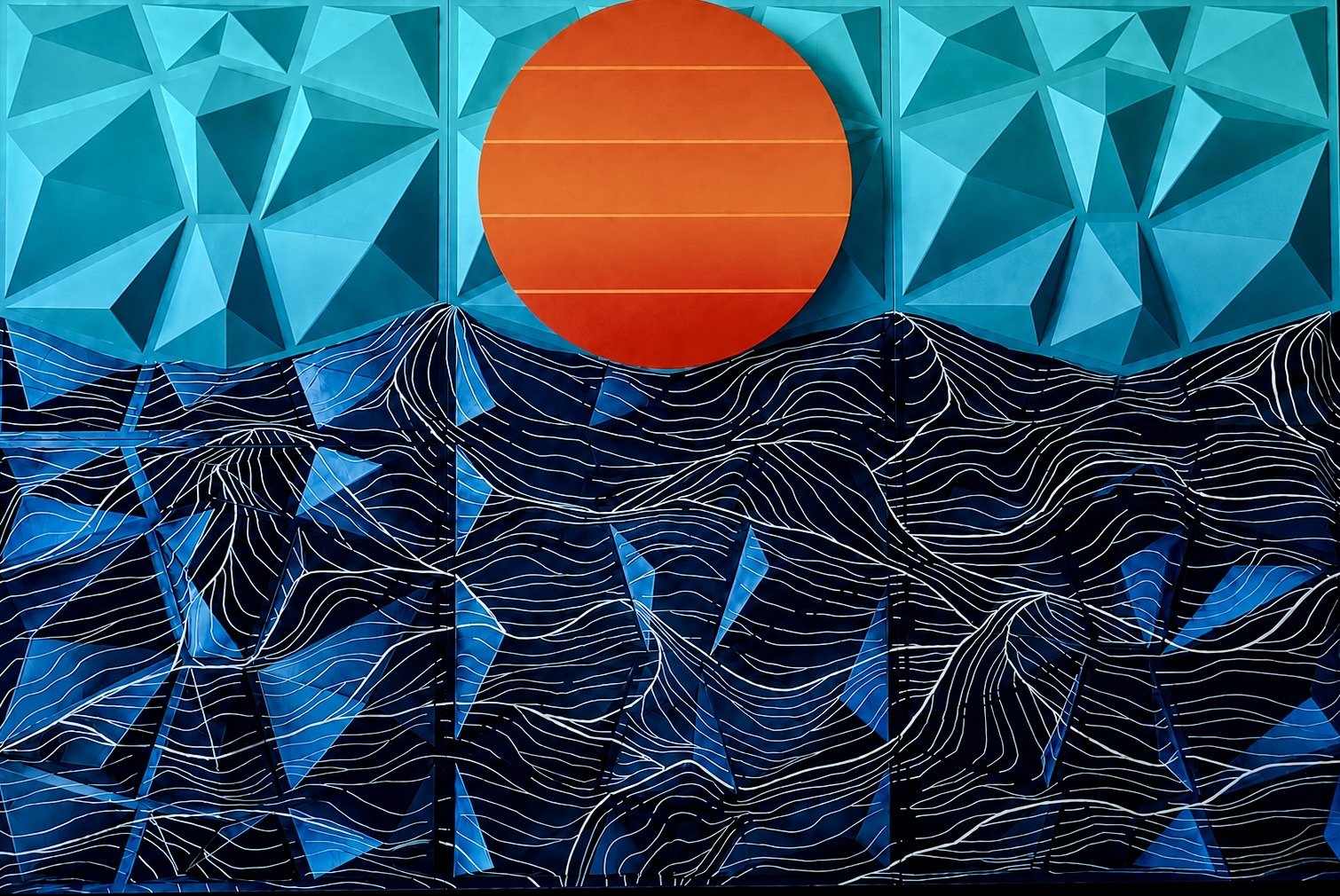 Ocean Wave 3D Painting