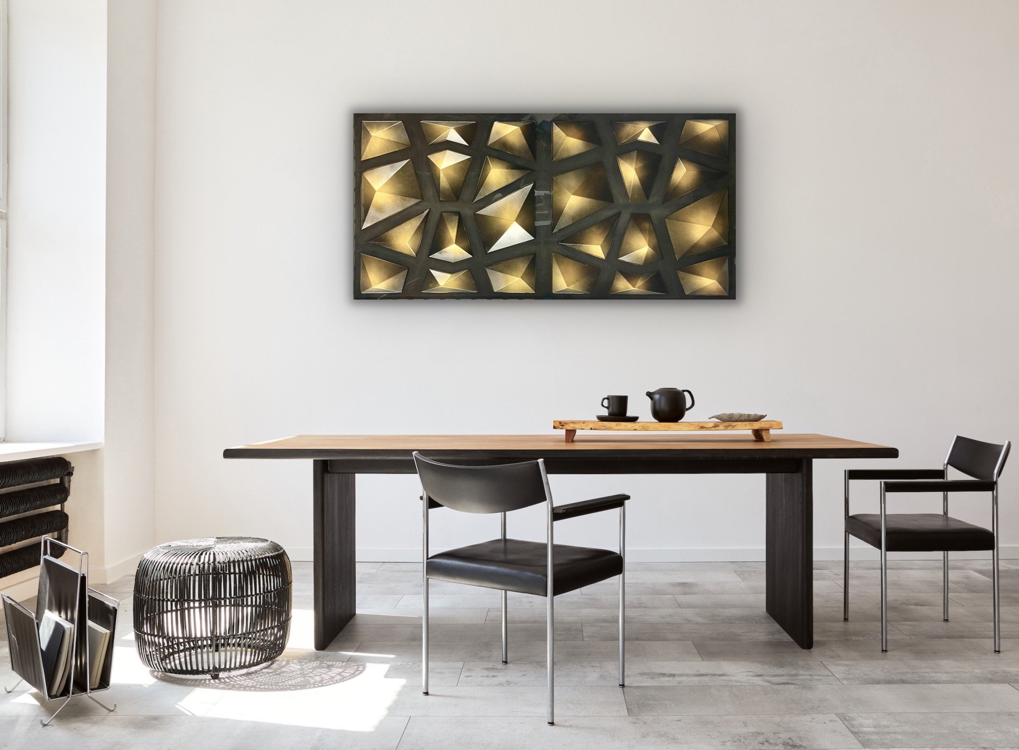 Gold Dust 3D Geometric Painting