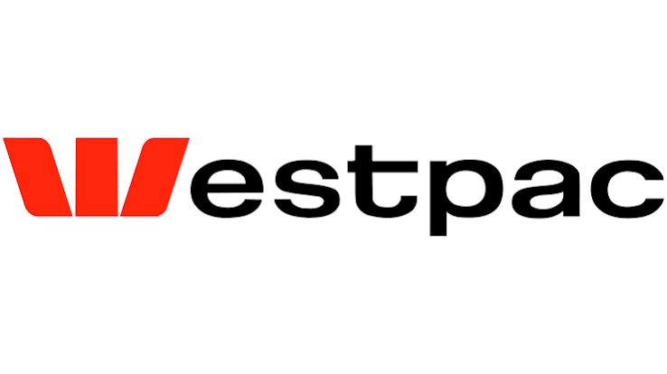 Westpac logo with a red stylized 'W' and black text.