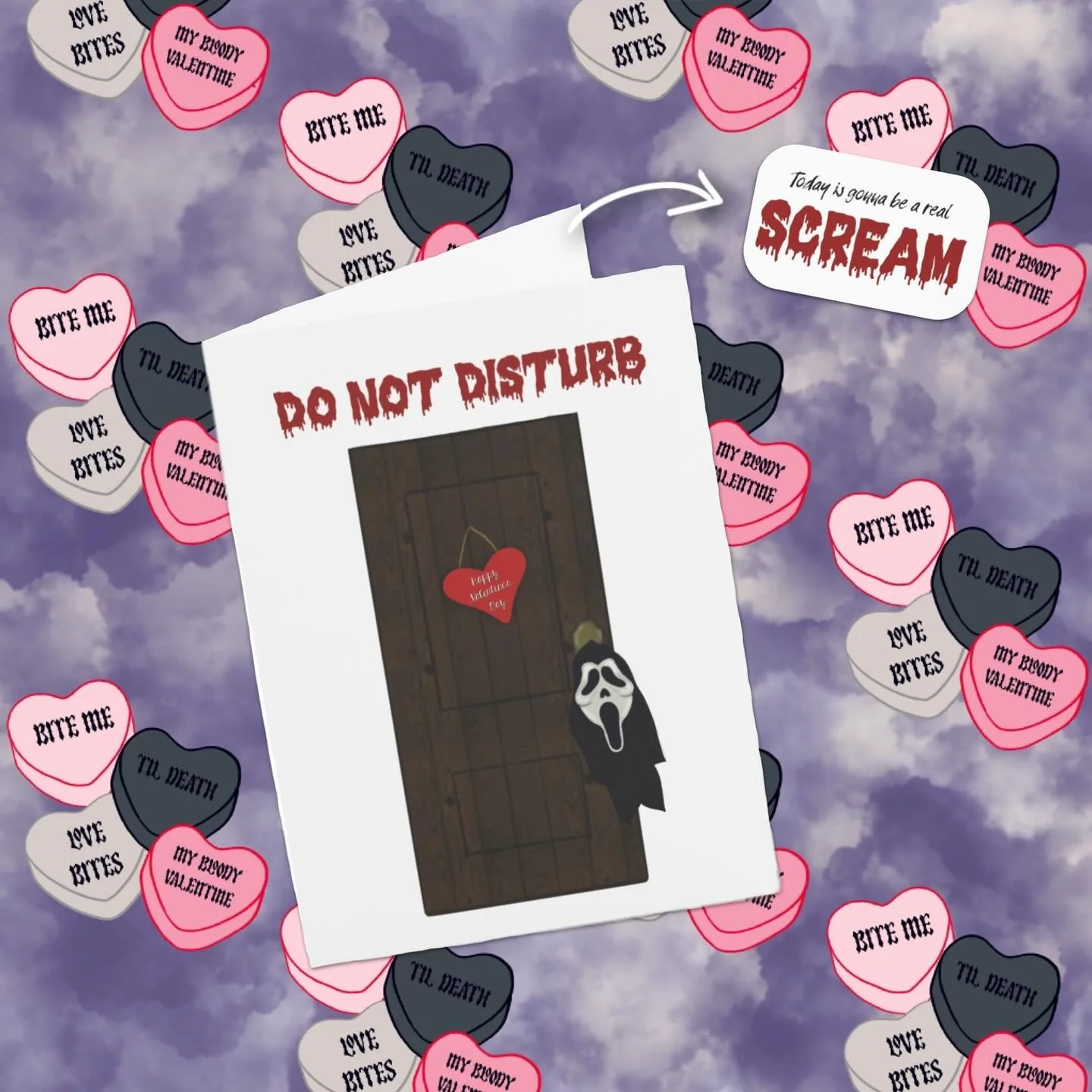 💝VDAY CARDS🩸
&bull;
all designs are able to be personalized with names!
the skeleton hands card is fully personalizable. 
&bull;
click the LINK IN BIO to order on my Printify shop 🦇🍫
&bull;
#valentinesday #fangirl #tvd #horror #vday