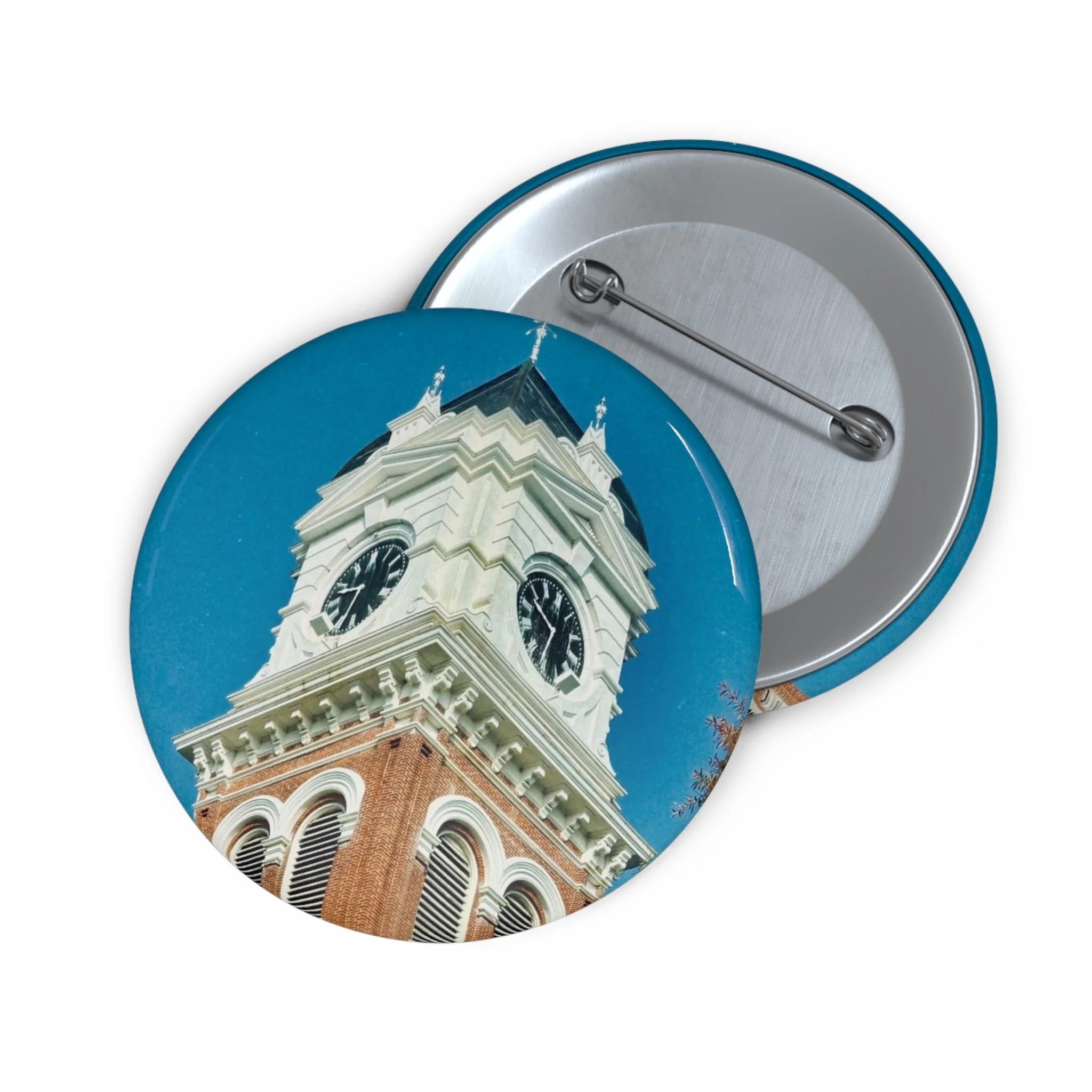 Covington Clocktower Mystic Falls Pin Button