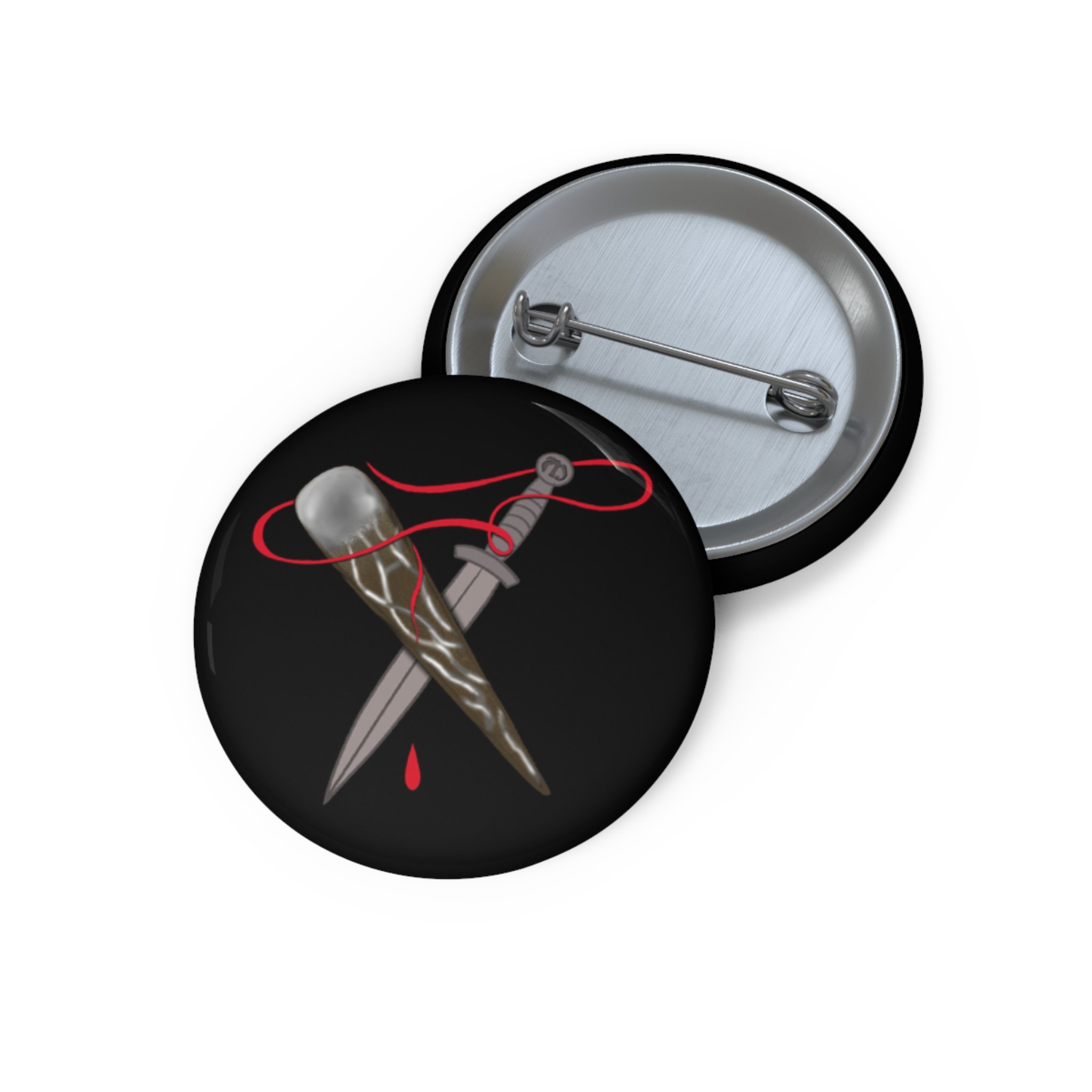 Mikaelson Stake & Dagger Pin Button