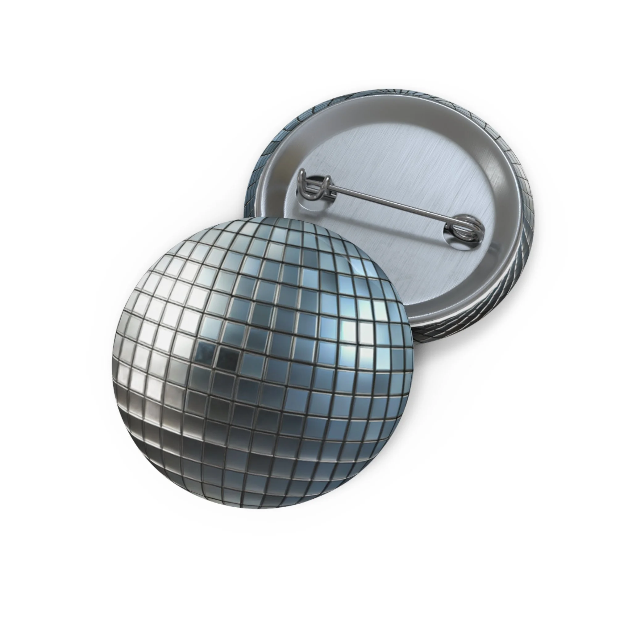 3D Disco Ball Pin Button