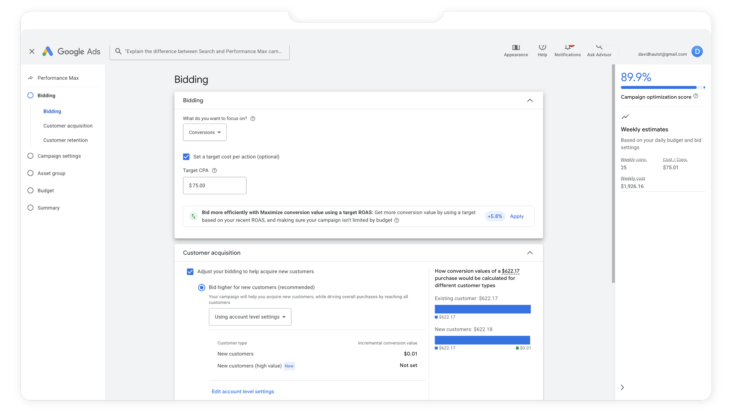 A visual representation of the Google Ads interface.