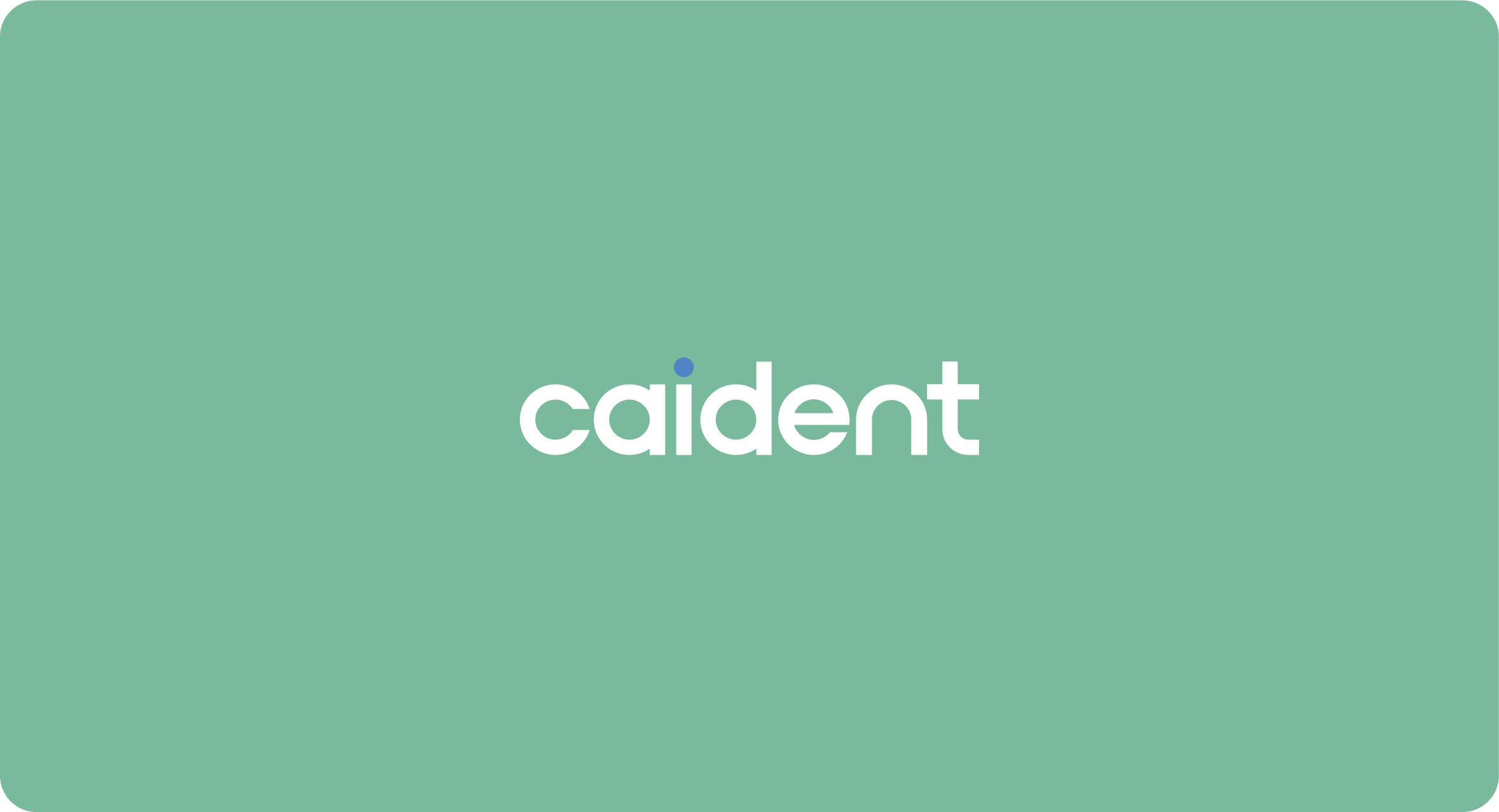 A visual of the Caident logo on a green background.