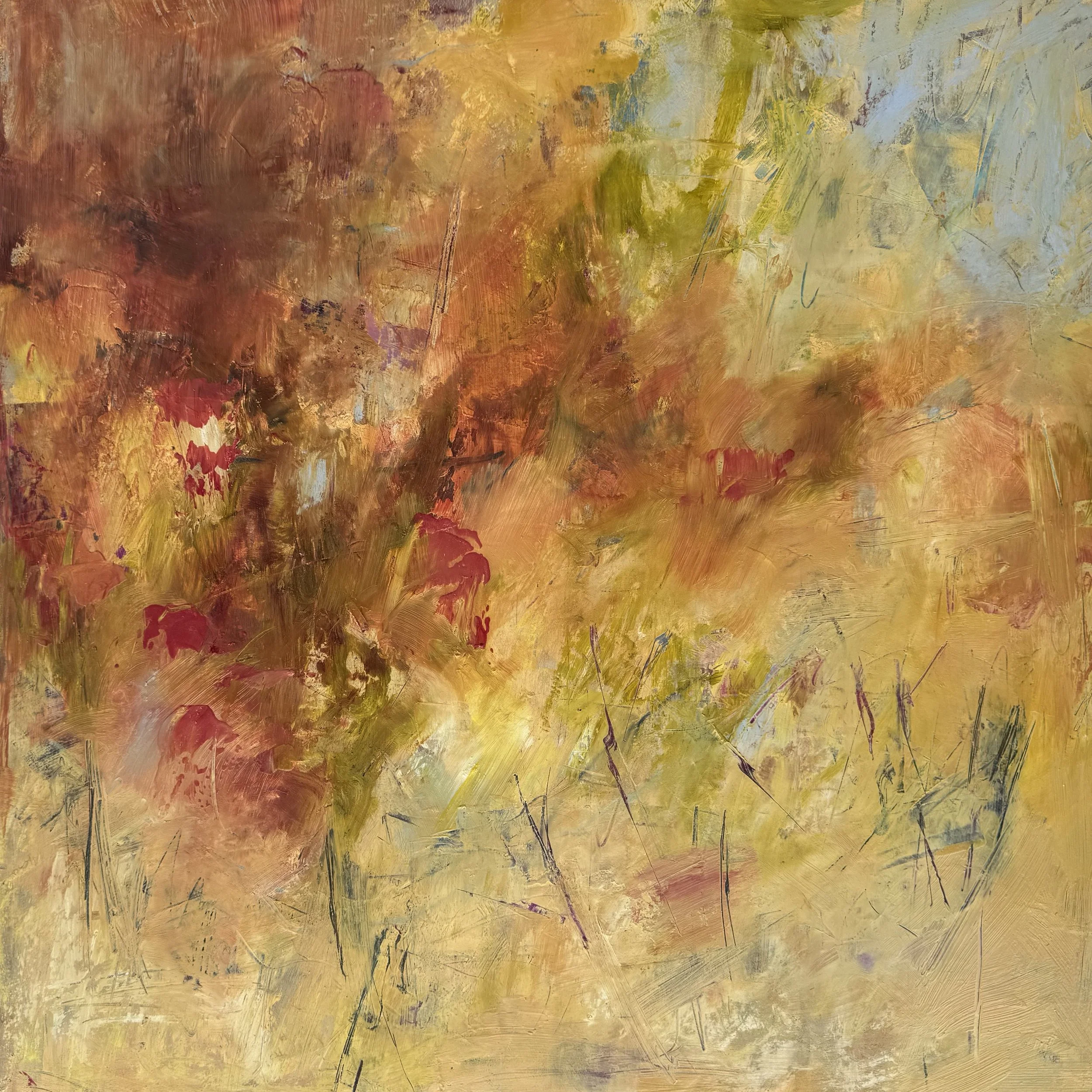 Un jour commence, 2026, huile sur panneau de bois 20"x20"