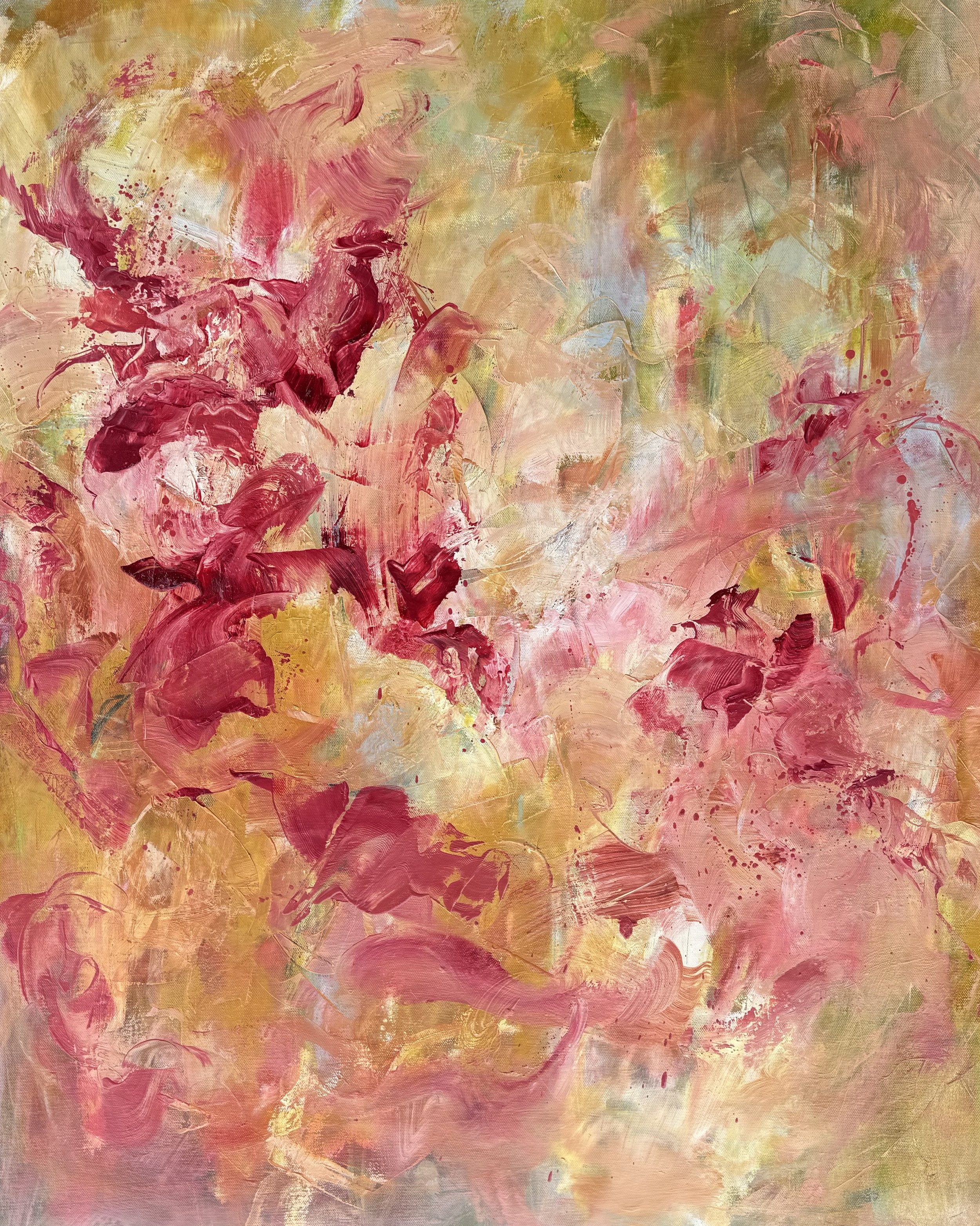 Le goût de l'été, 2026, acrylique et huile sur canevas 32"x26"