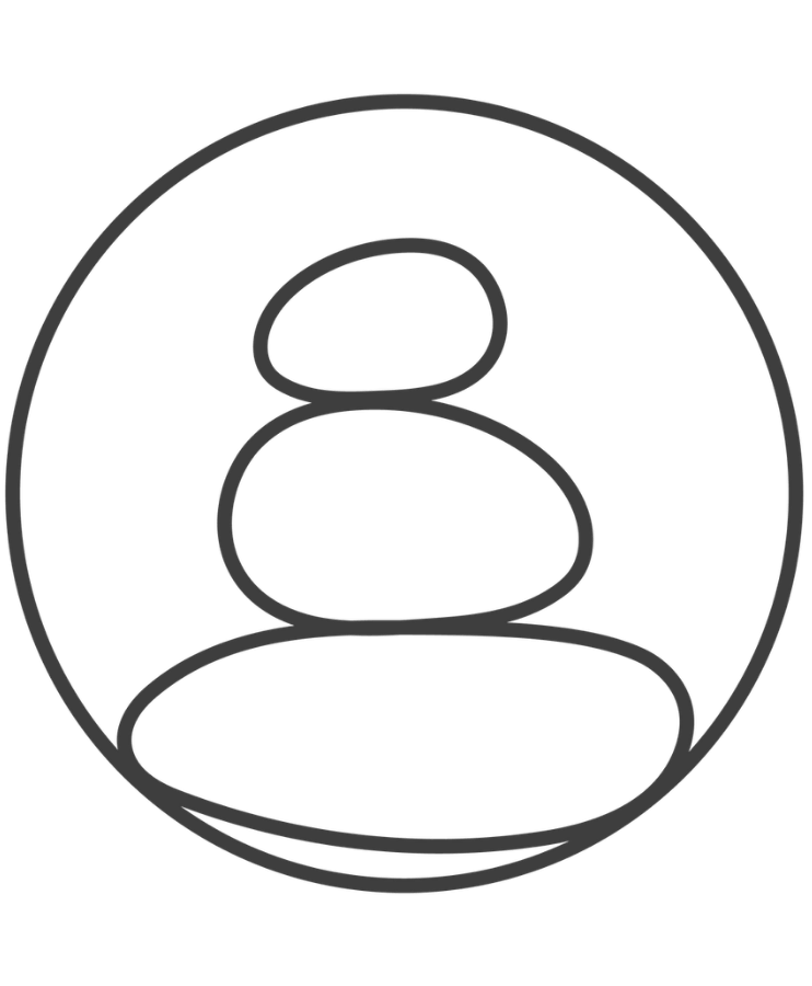 From the Heart Emotion Code icon with rock stack silhouette inside a circle.