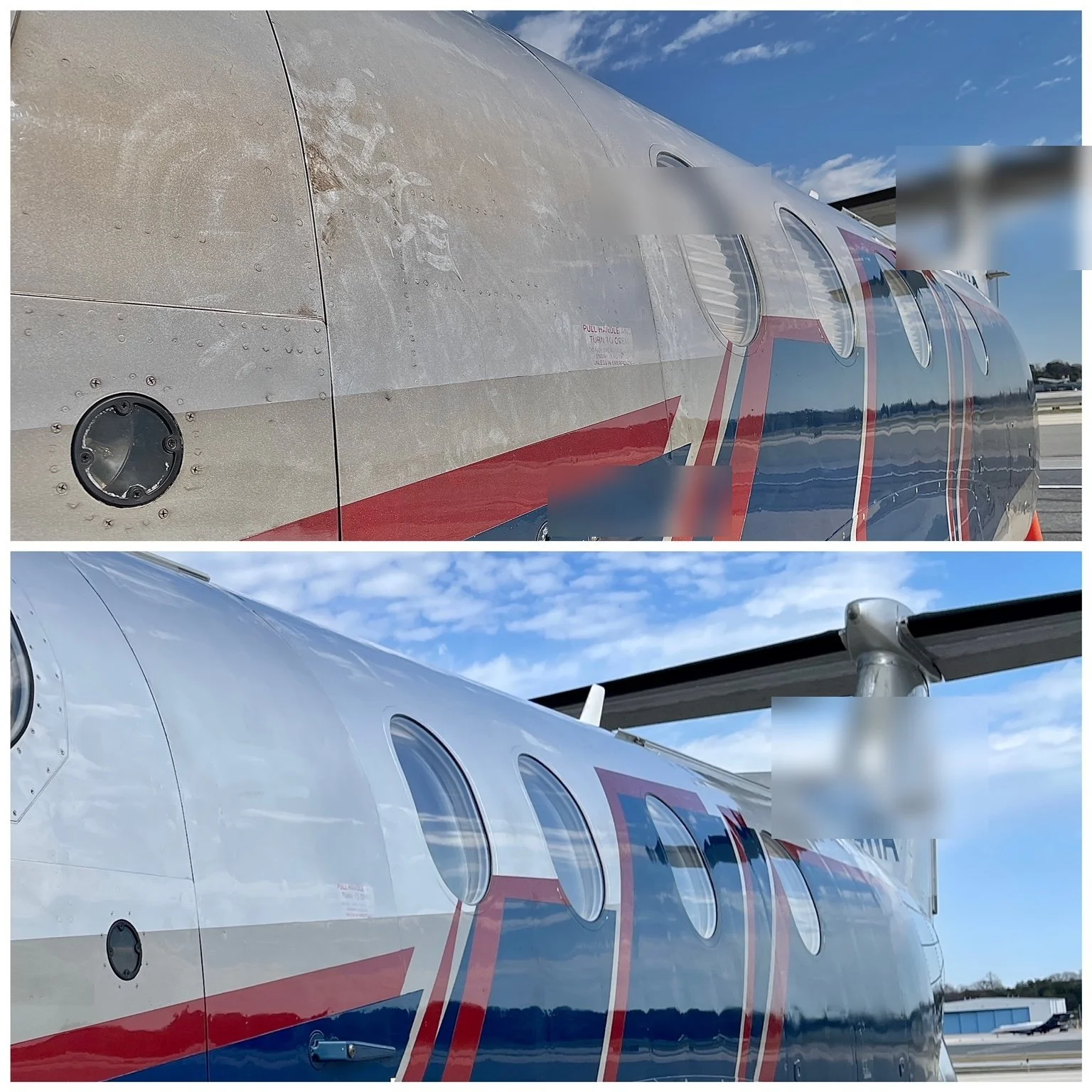 before and after a extariot dry wash 
