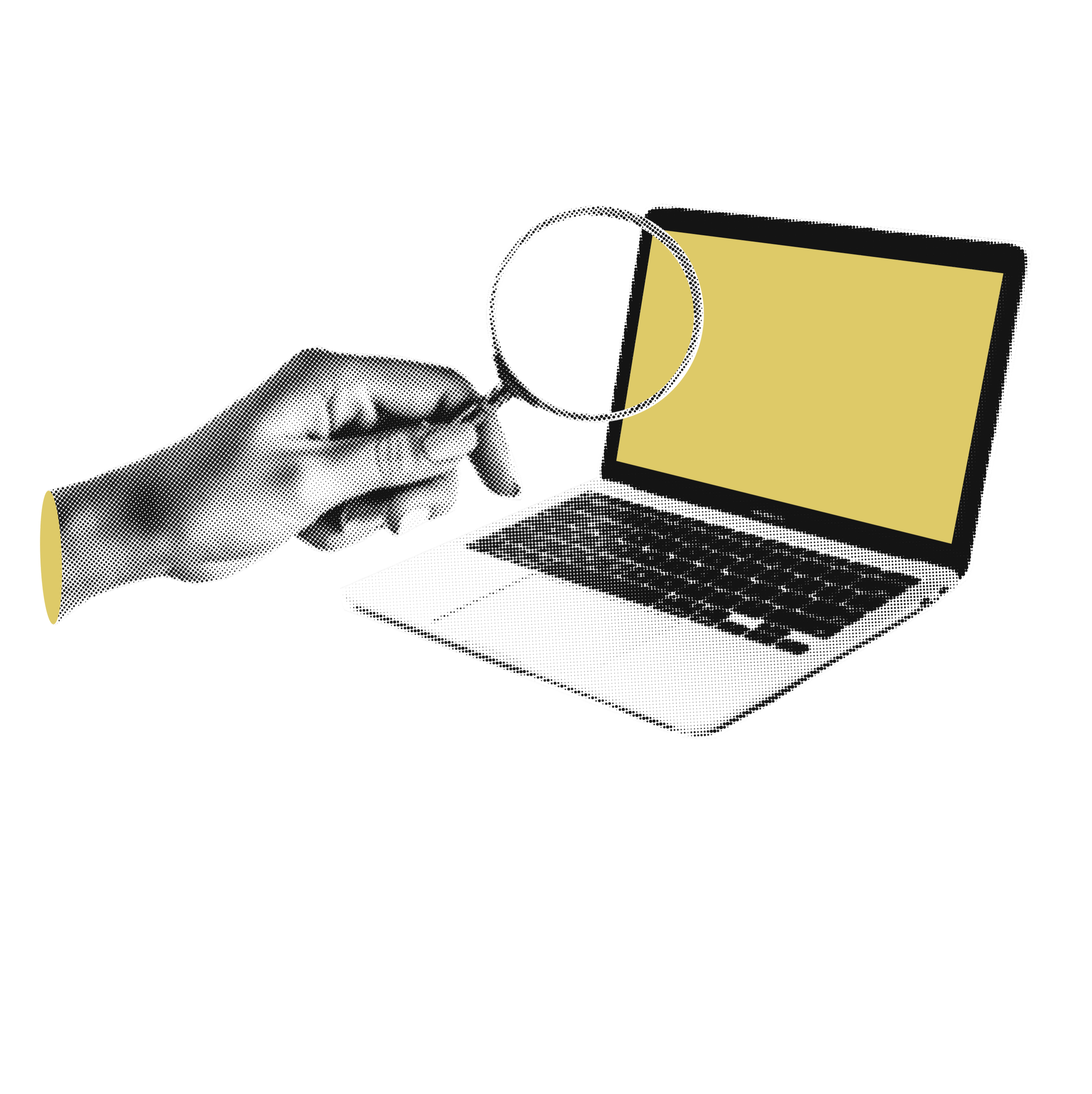 A stylized comic book illustration of a hand holding a tablet device with an explosion graphic emanating from the bottom of the screen.