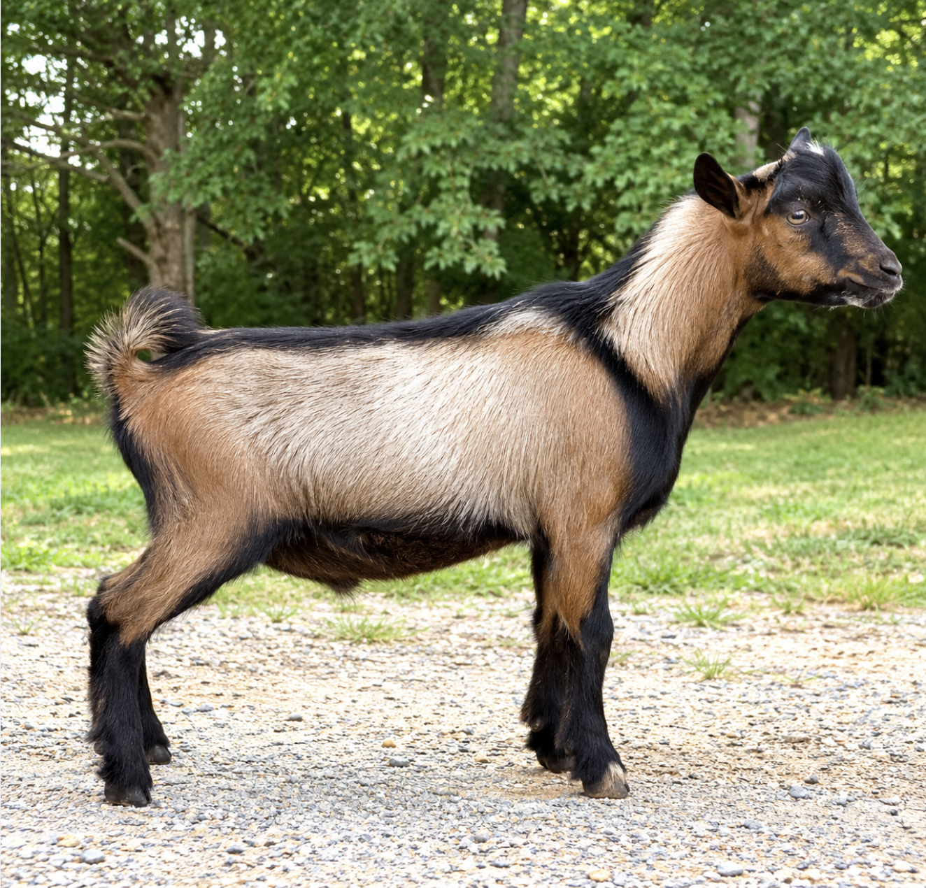 Haymaker Farm HRH Royal River (pictured as junior buck) (photo courtesy Prince Well Farm)