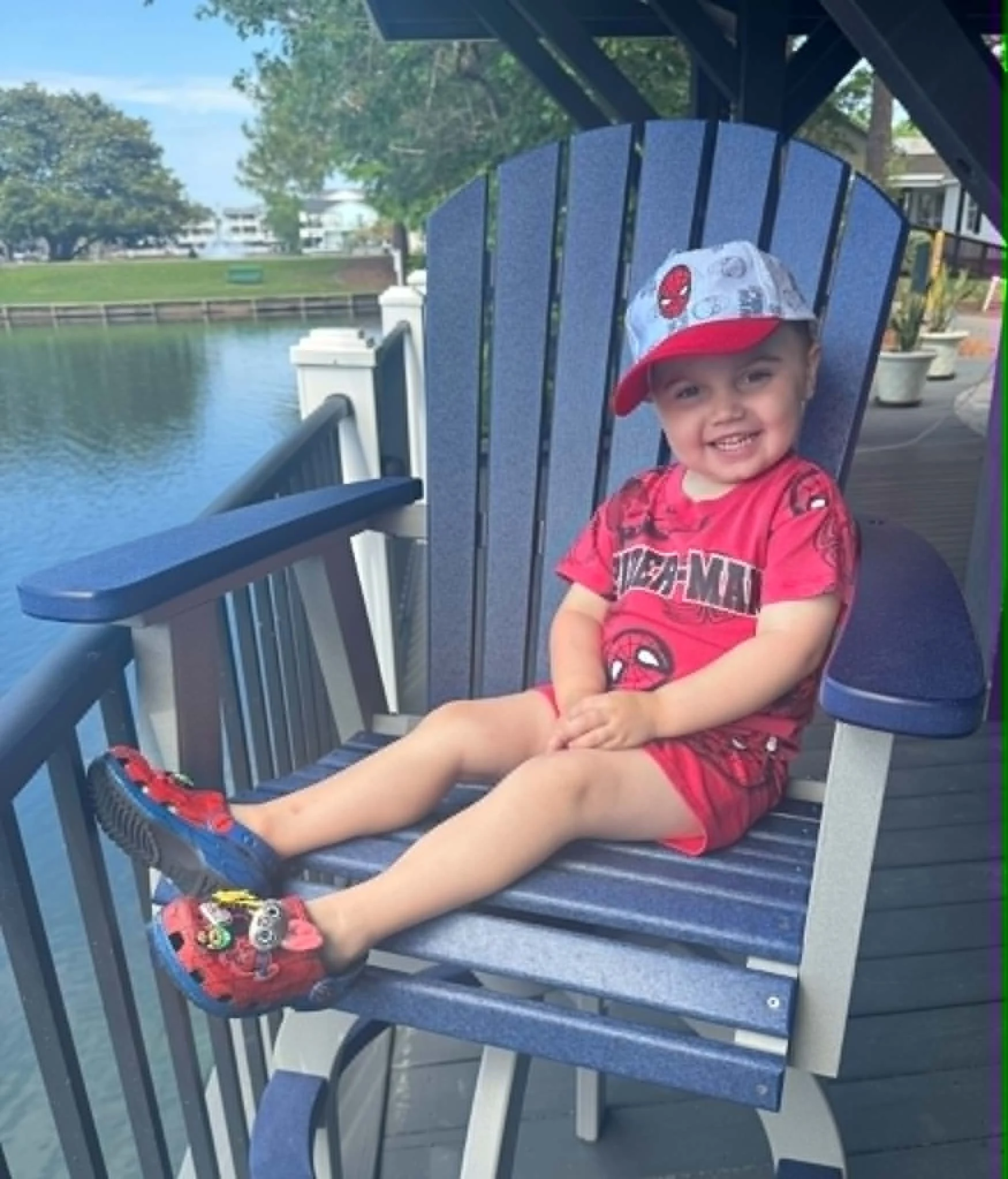 Eli enjoying a break before starting radiation